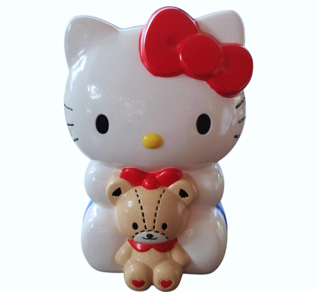 Hello kitty คิตตี้ กระปุกออมสิน ซานริโอ้ ของแท้จากญี่ปุ่น Sanrio Coin bank สามารถเปิดเอาเหรียญออกมาได้โดยไม่ต้องทุบ น่ารักมาก หายากมากๆ Size โดยประมาณ : 15 cm
