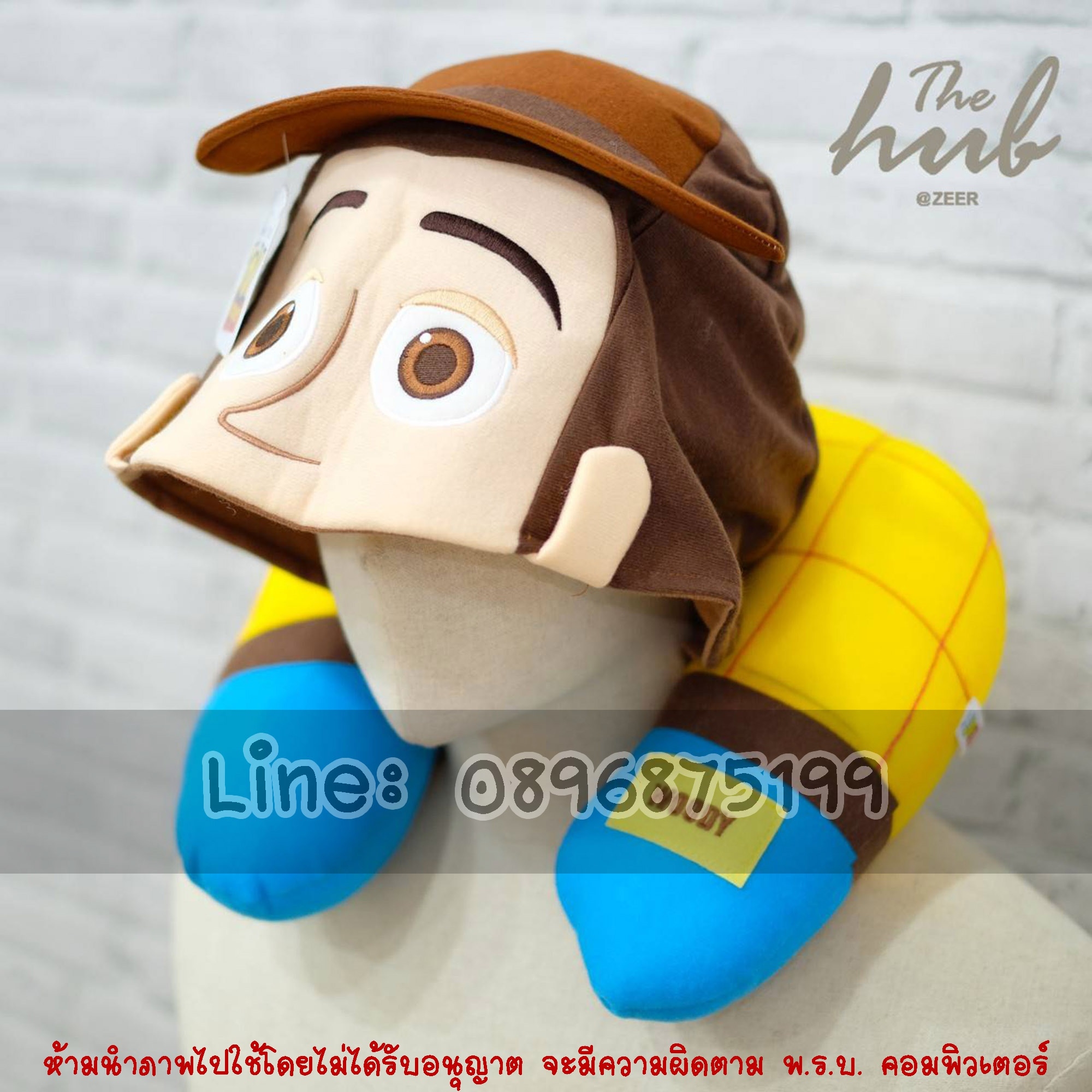 หมอนรองคอตัวยูมีหมวก วู้ดดี้ ทอยสตอรี่
