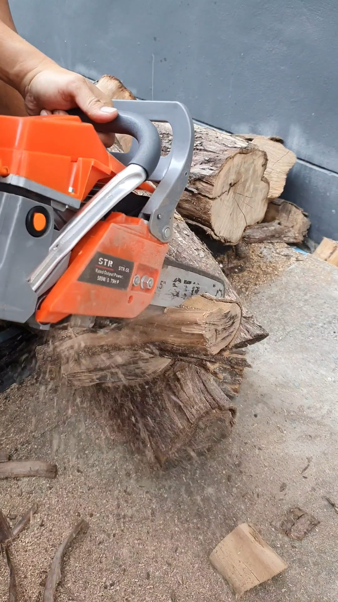 เลื่อยยนต์ STR 2 จังหวะ รุ่น 2 เเหวน 2 ท่อไอเสีย บาร์ 2 อัน โซ่ 3 เส้น