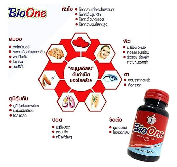 สาหร่ายแดงไบโอวัน ขนาด 60 แคปซูล 1 กป. (Bio one)