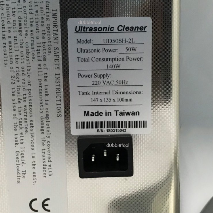 เครื่องทำความสะอาดเครื่องประดับ เครื่องล้างเครื่องประดับ อัลตร้าโซนิค ultrasonic รุ่นUD50SH-2L ขนาด 1.5 ลิตร