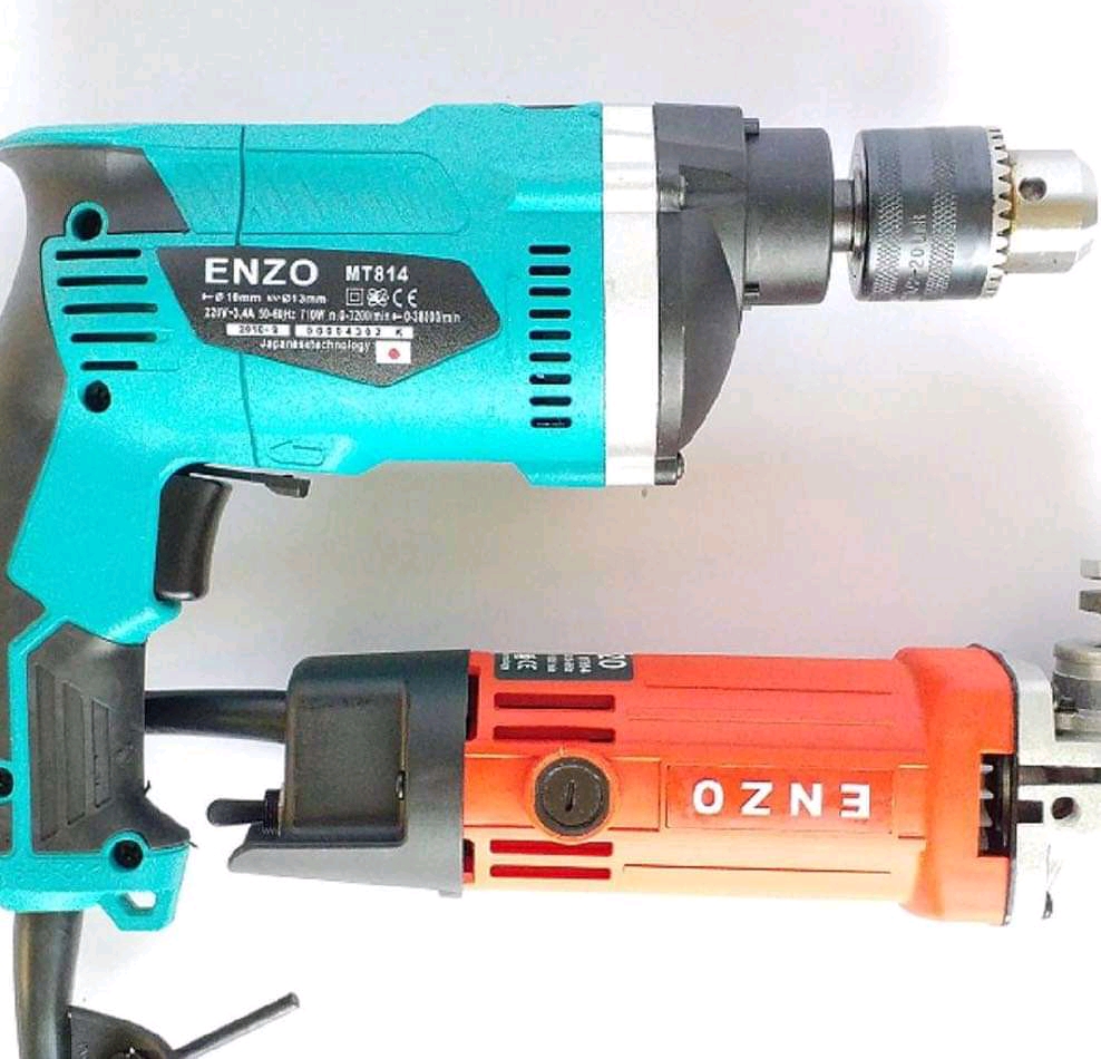 สว่าน 5 หุน + หินเจีย 4 นิ้ว ENZO พร้อมอุปกรณ์ในกล่อง