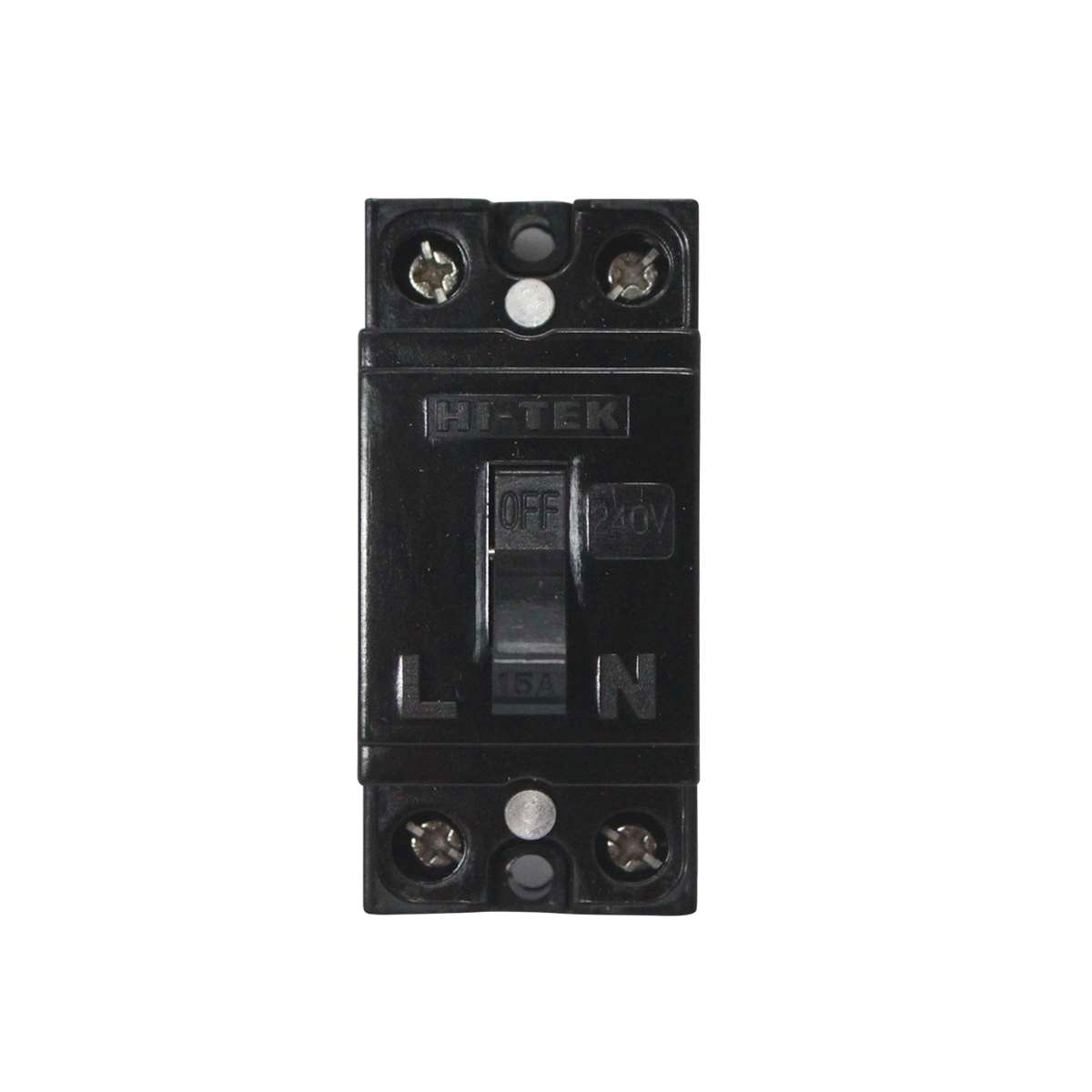 HI-TEK เบรกเกอร์ 2 เฟส 2P 15A รุ่น HT28 สีดำ