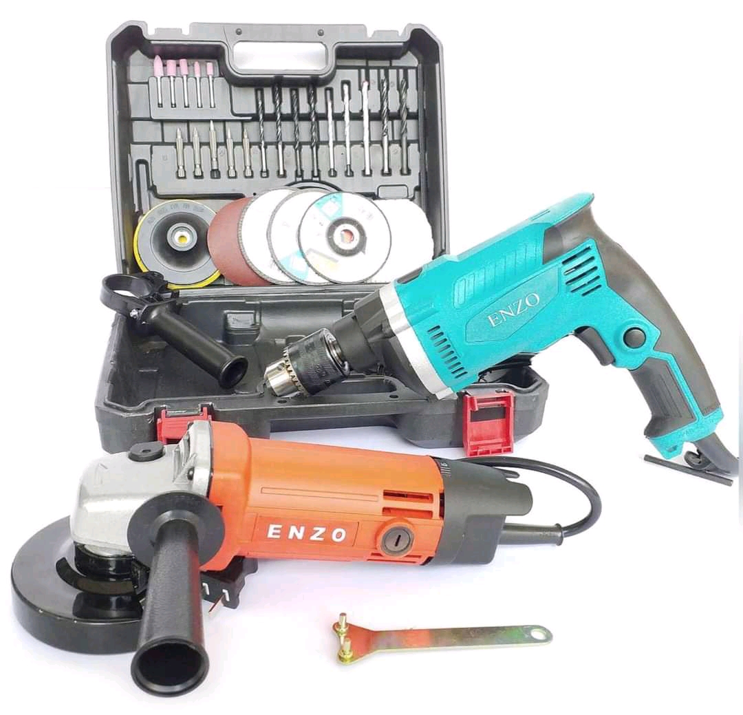 สว่าน 5 หุน + หินเจีย 4 นิ้ว ENZO พร้อมอุปกรณ์ในกล่อง