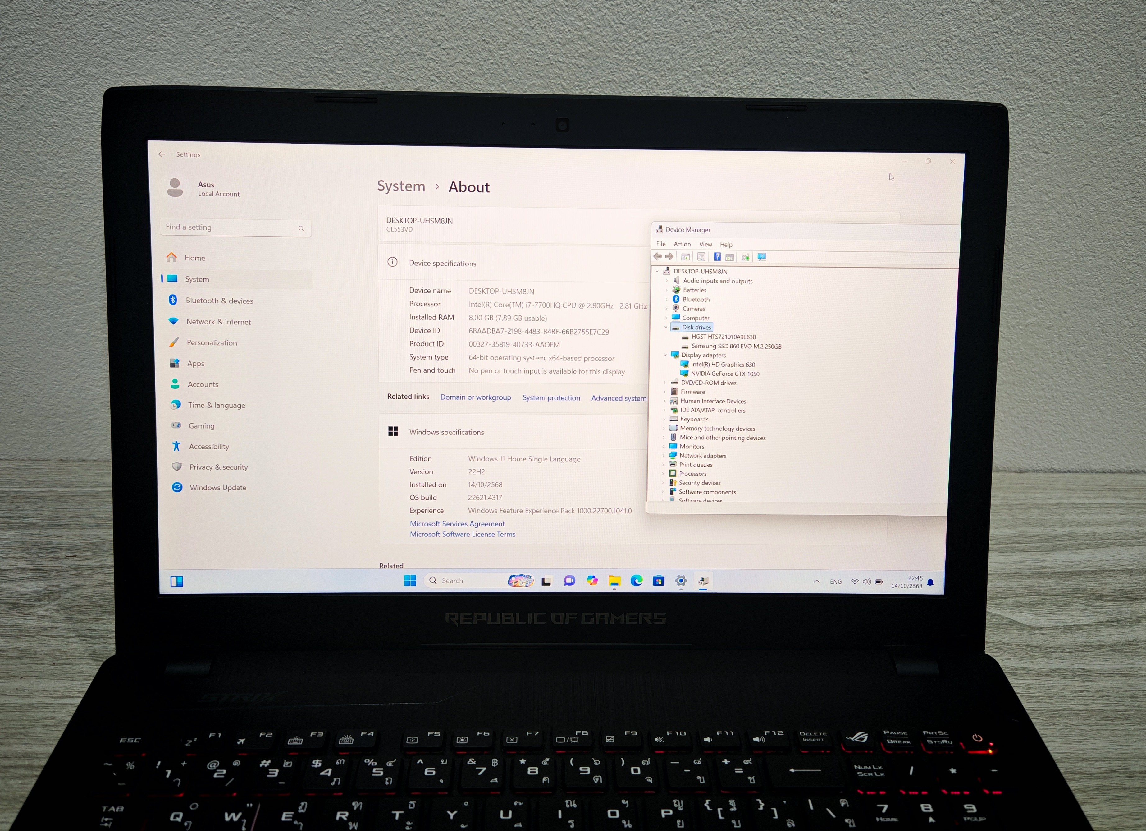 Asus ROG Strix GL553VD-FY103T