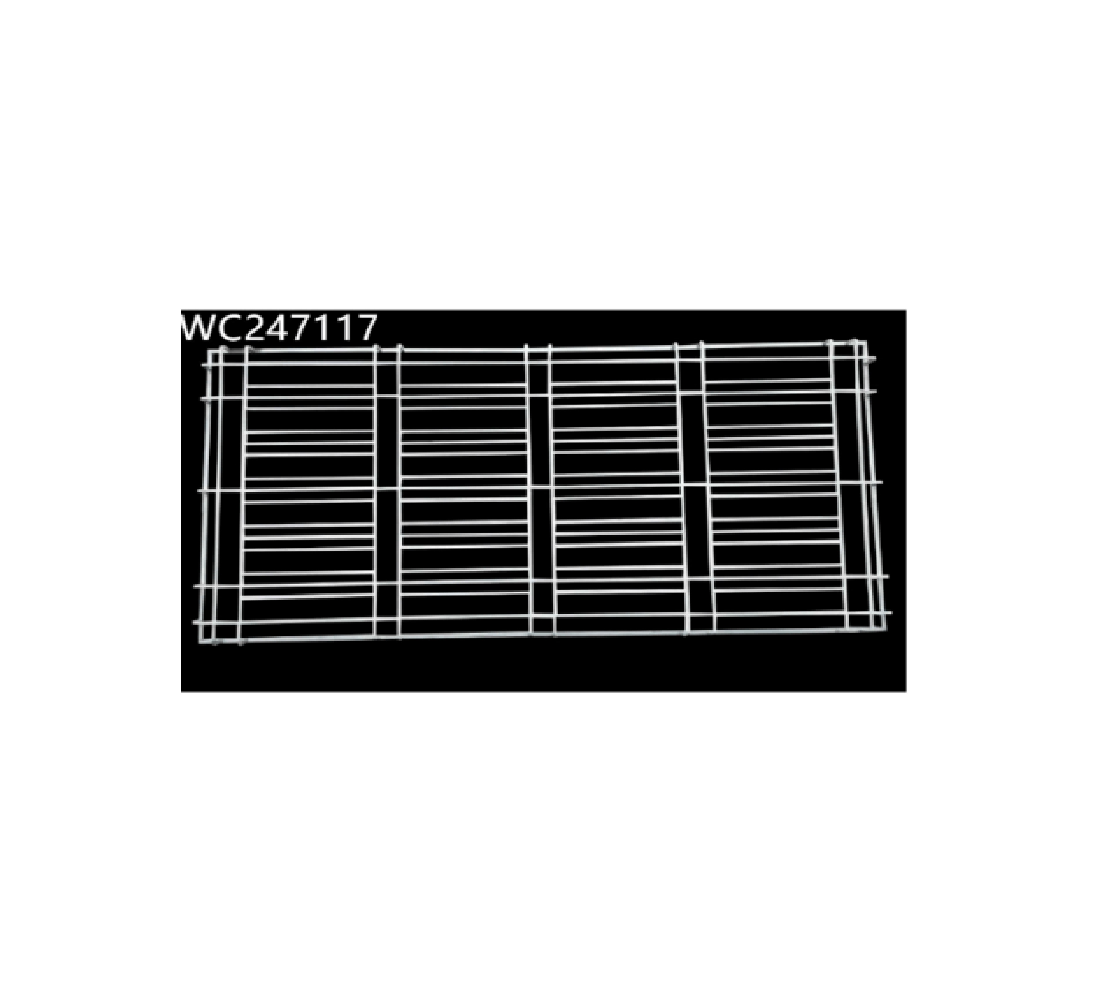 ลินเนียร์ เหล็กดัดหน้าต่าง IWC247117 (ติดครอบ) 240x110ซม. สีขาว