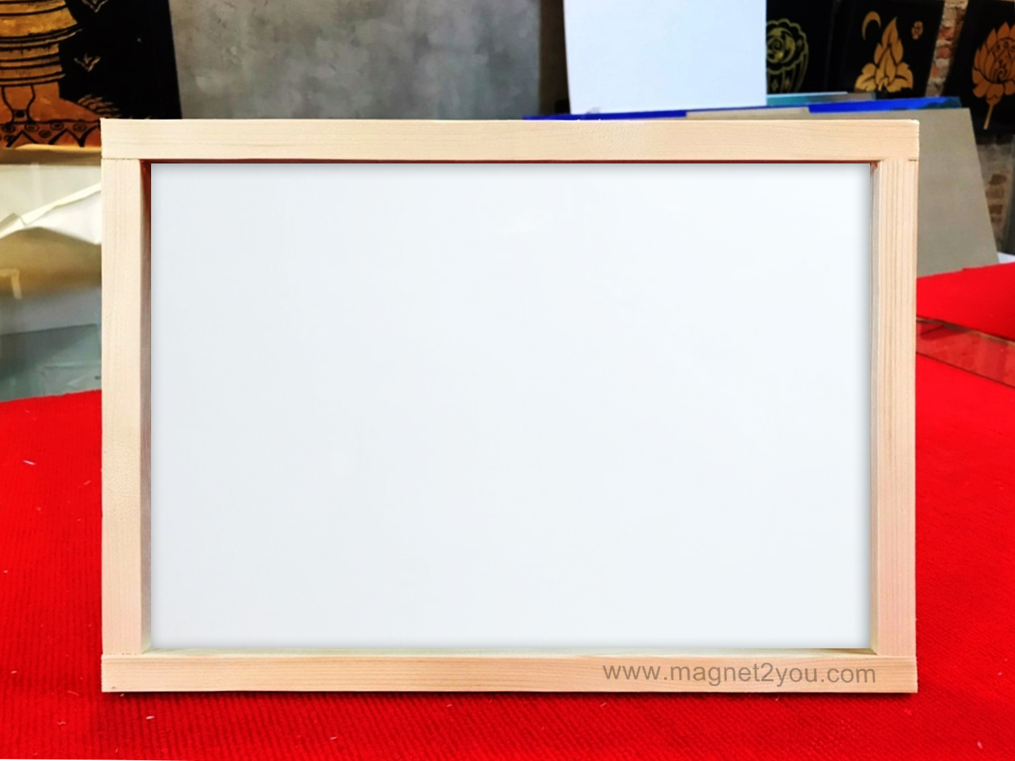 กระดานไวท์บอร์ด 30x40 (A3) ติดผนังเลือกสีกรอบได้