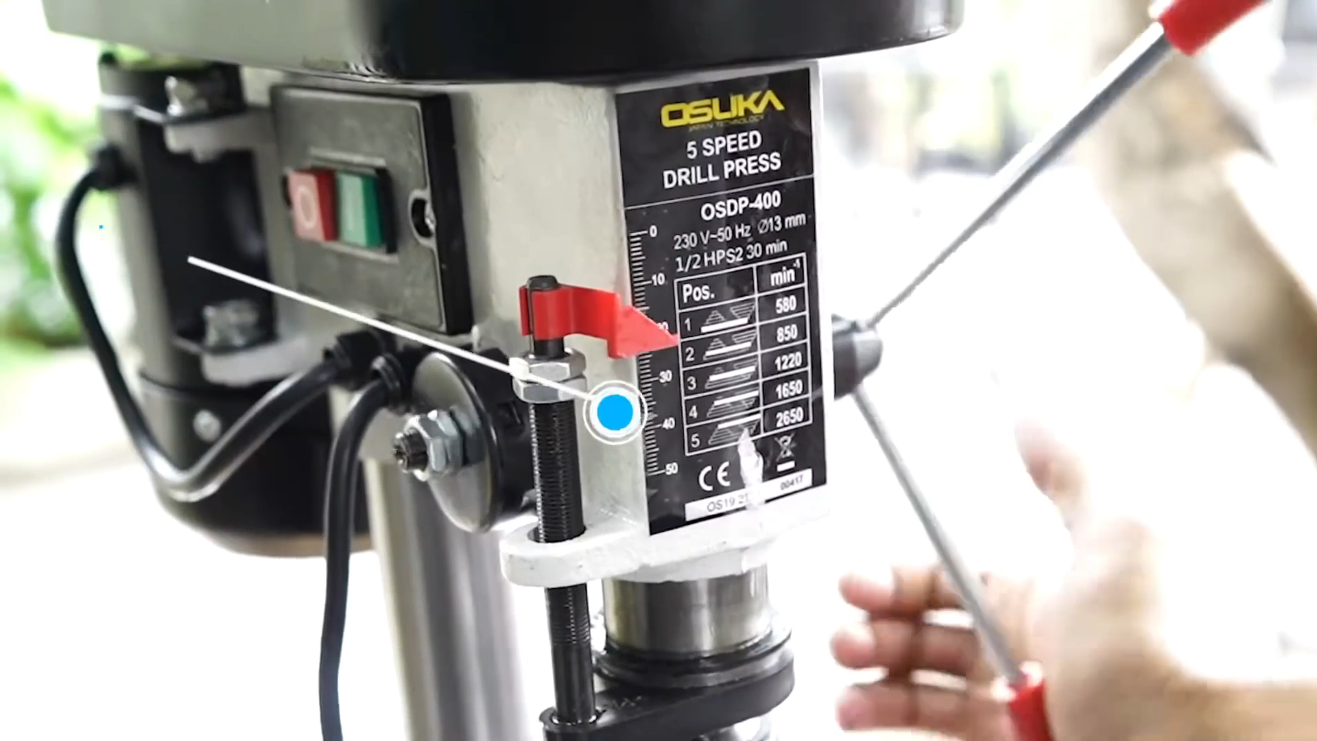 แท่นเจาะสว่าน/สว่านแท่น 4 หุน OSUKA OSDP-400 แถมฟรีปากกาจับชิ้นงาน