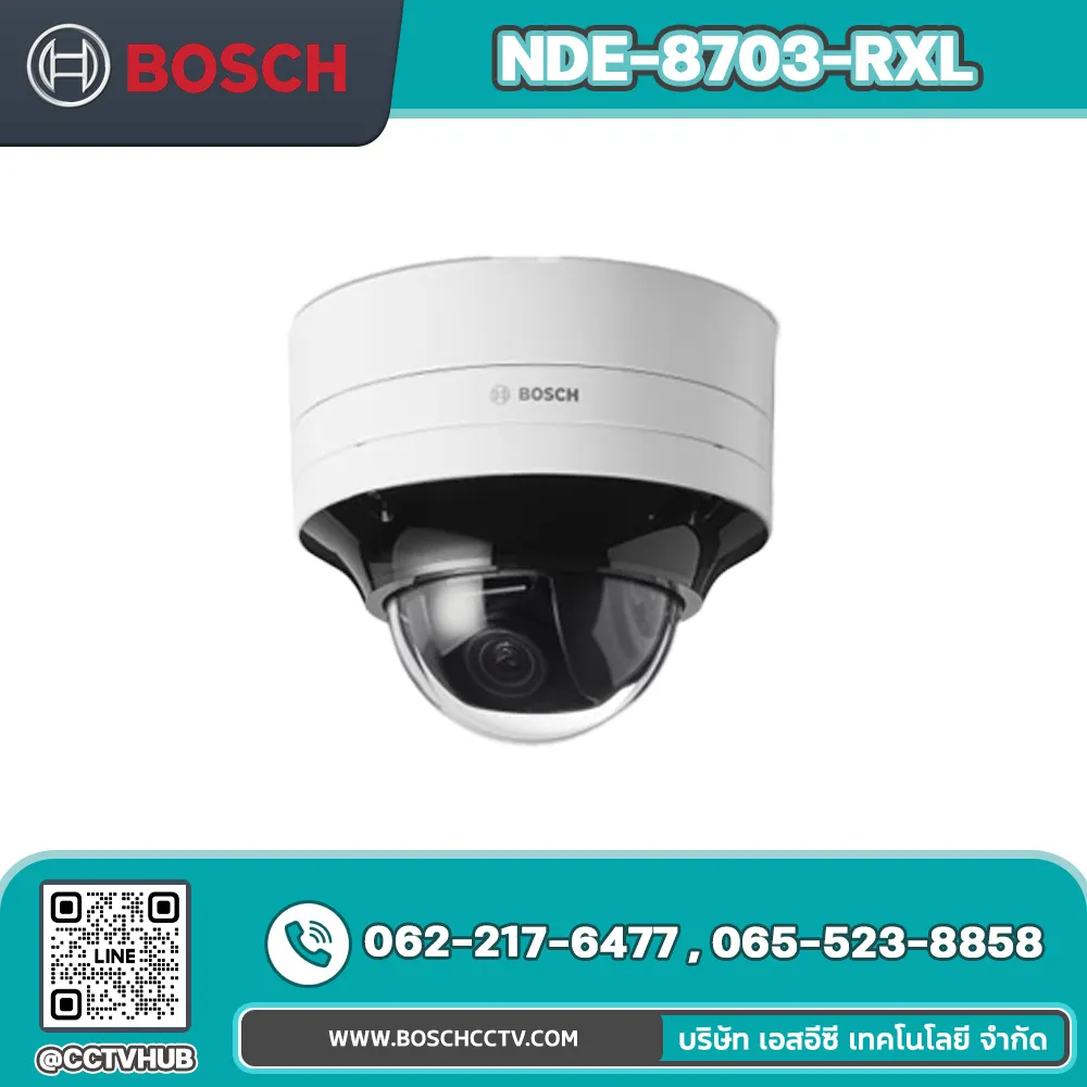 กล้องวงจรปิด BOSCH รุ่น NDE-8703-RXL Dome 4MP HDR X 4.4-10mm PTRZ IP67 IR