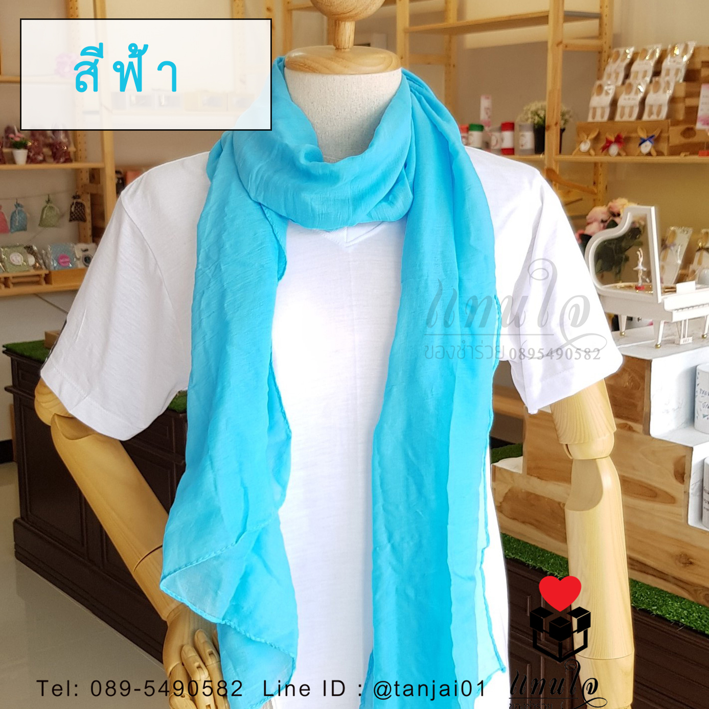 ผ้าพันคอ ของชำร่วยงานแต่งงาน ของรับไหว้ ของที่ระลึก แบบม้วนกลม