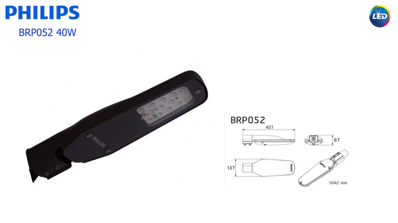 โคมไฟถนน LED 40W BRP052 Philips