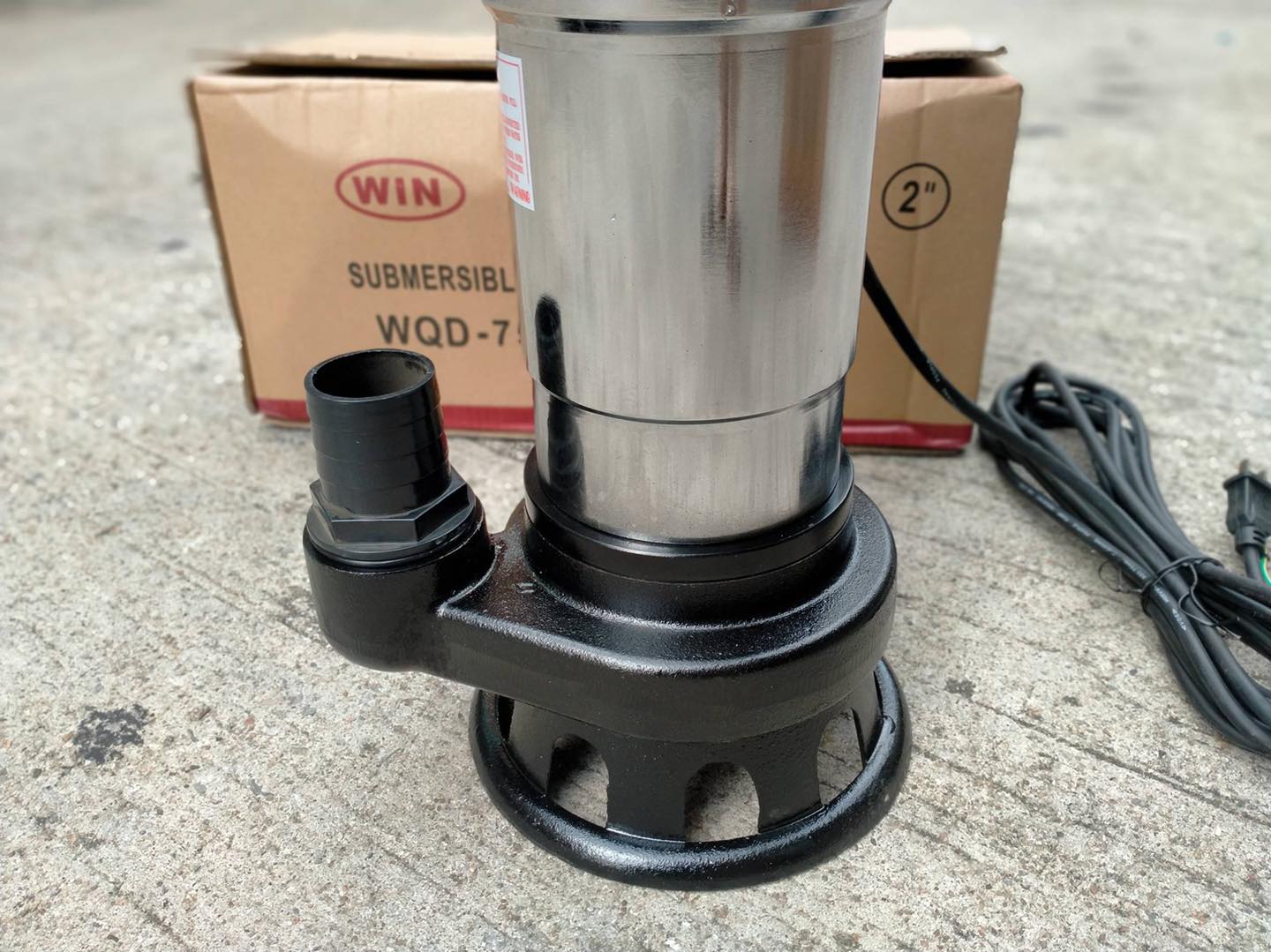 ปั๊มแช่สแตนเลส ดูดโคลน Win มีให้เลือก ท่อ 2นิ้ว 1แรง และ ท่อ 3นิ้ว 2แรง