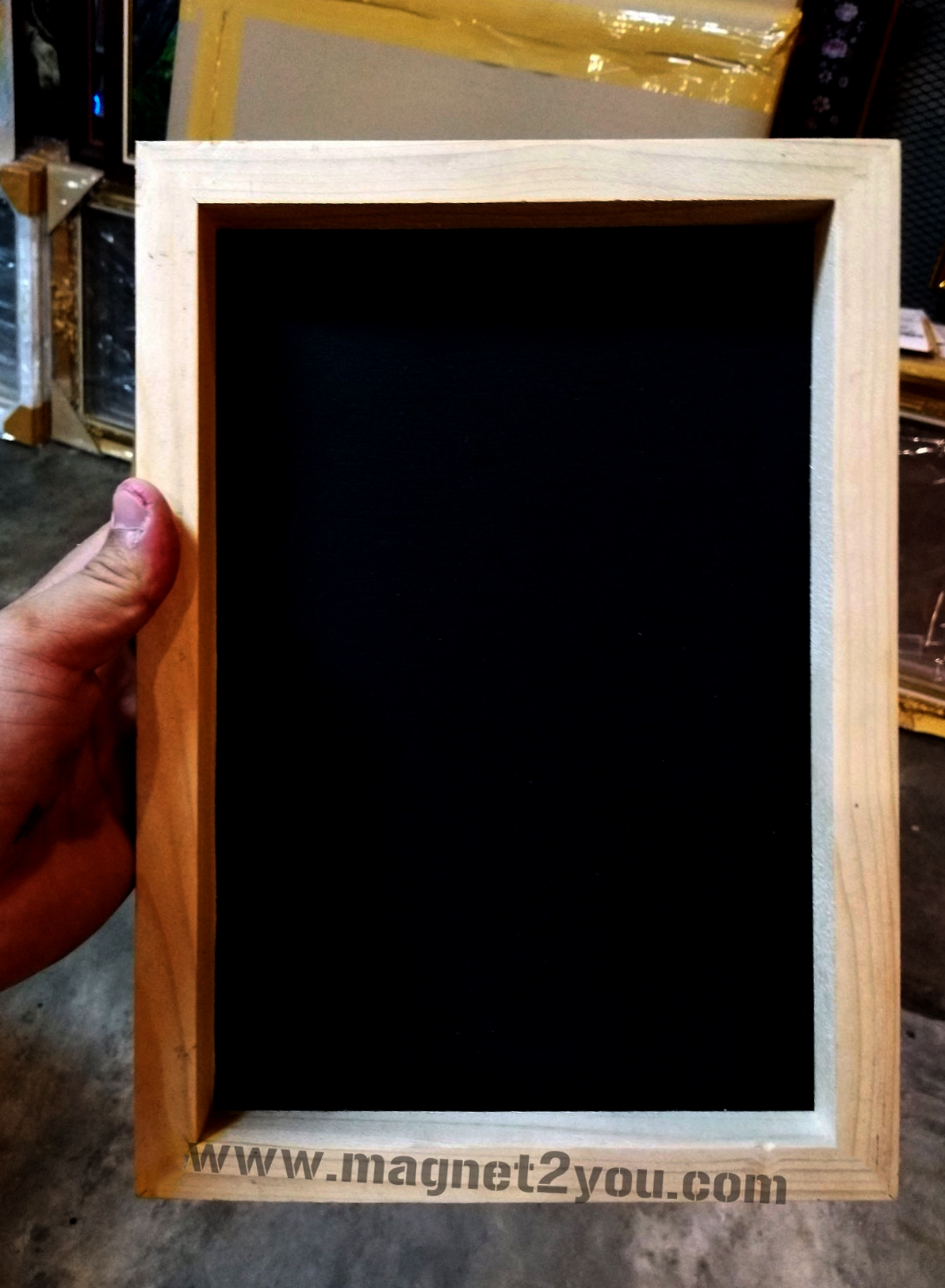 กระดานดำติดผนัง เลือกสีกรอบได้ ขนาด 20x30 (A4)