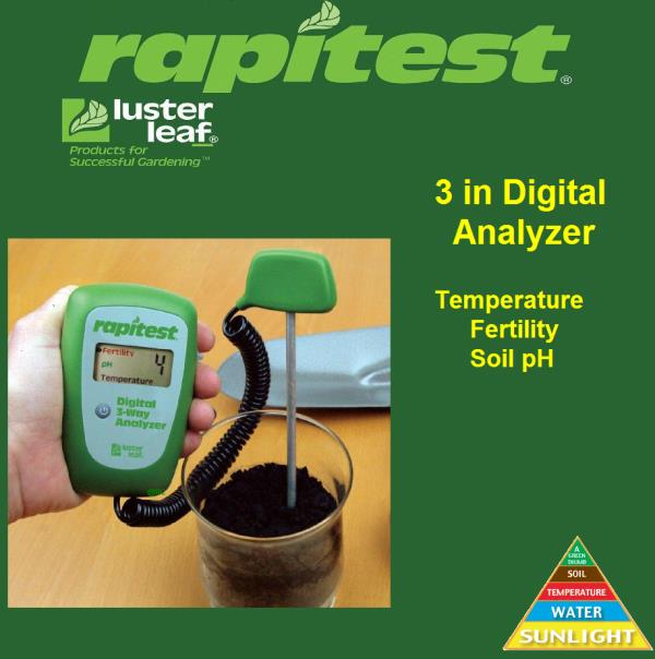 Rapitest 3-Way Digital Analyzer รุ่น 1835 เครื่องวัดคุณภาพของดินระบบดิจิตอล (pH + ผลรวม NPK ในดิน+อุณหภูมิ)