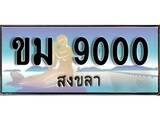 ป้ายทะเบียนรถ สงขลา ขม 9000 เลขประมูล