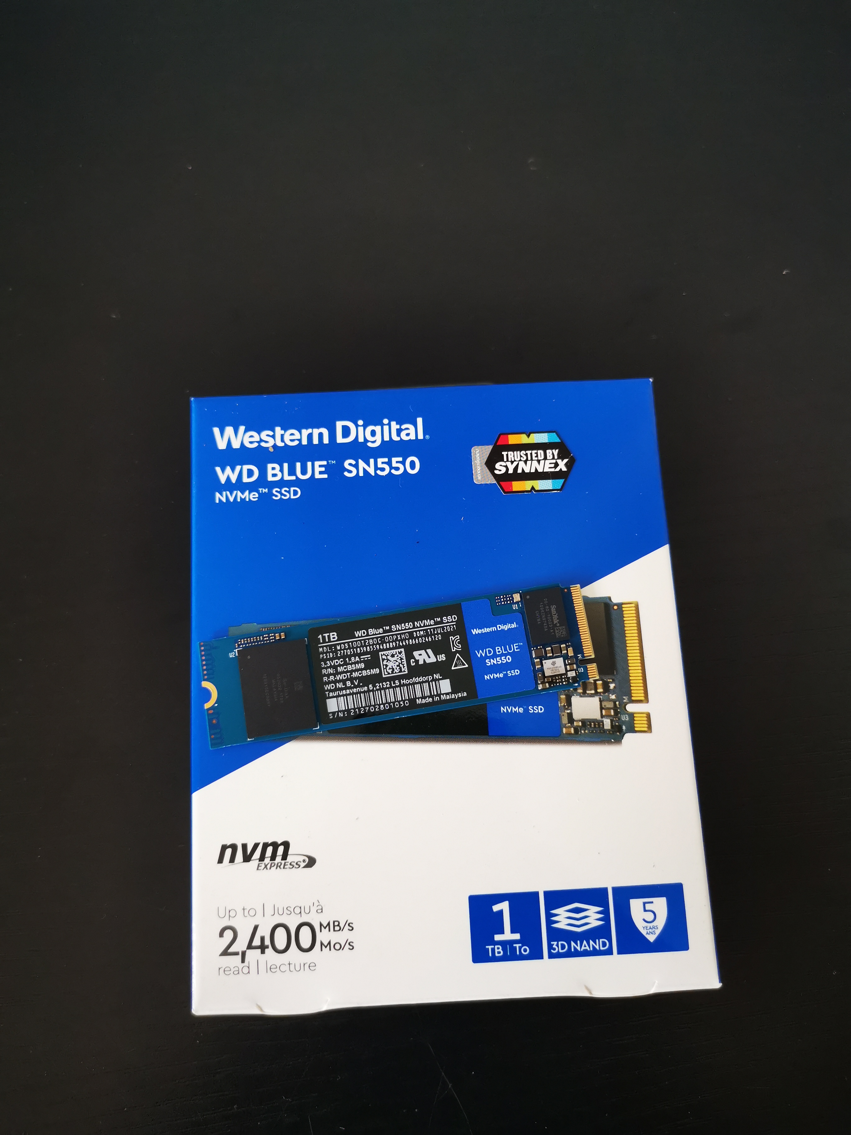 SSD M.2 PCIe/NVMe WD BLUE SN550 1 TB
