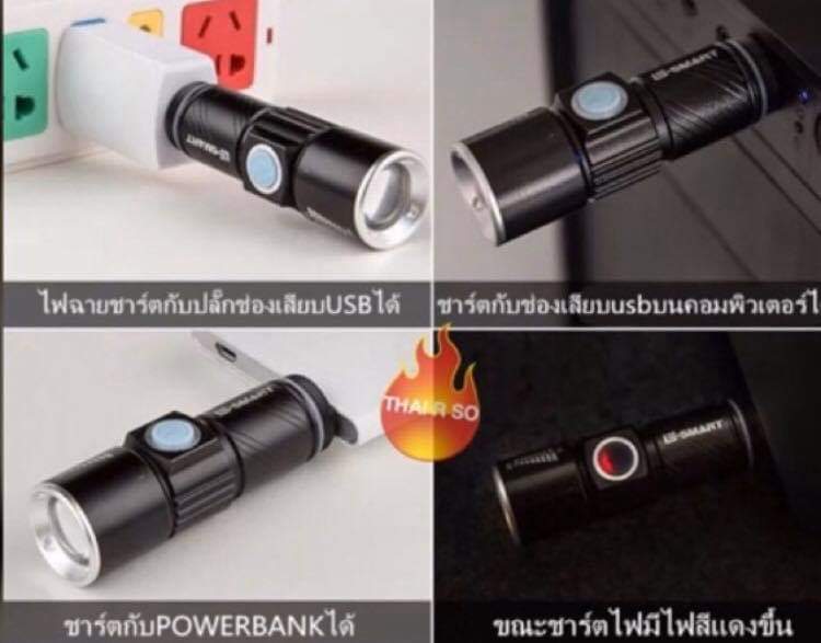 ไฟฉายสปอร์ไลท์ USB