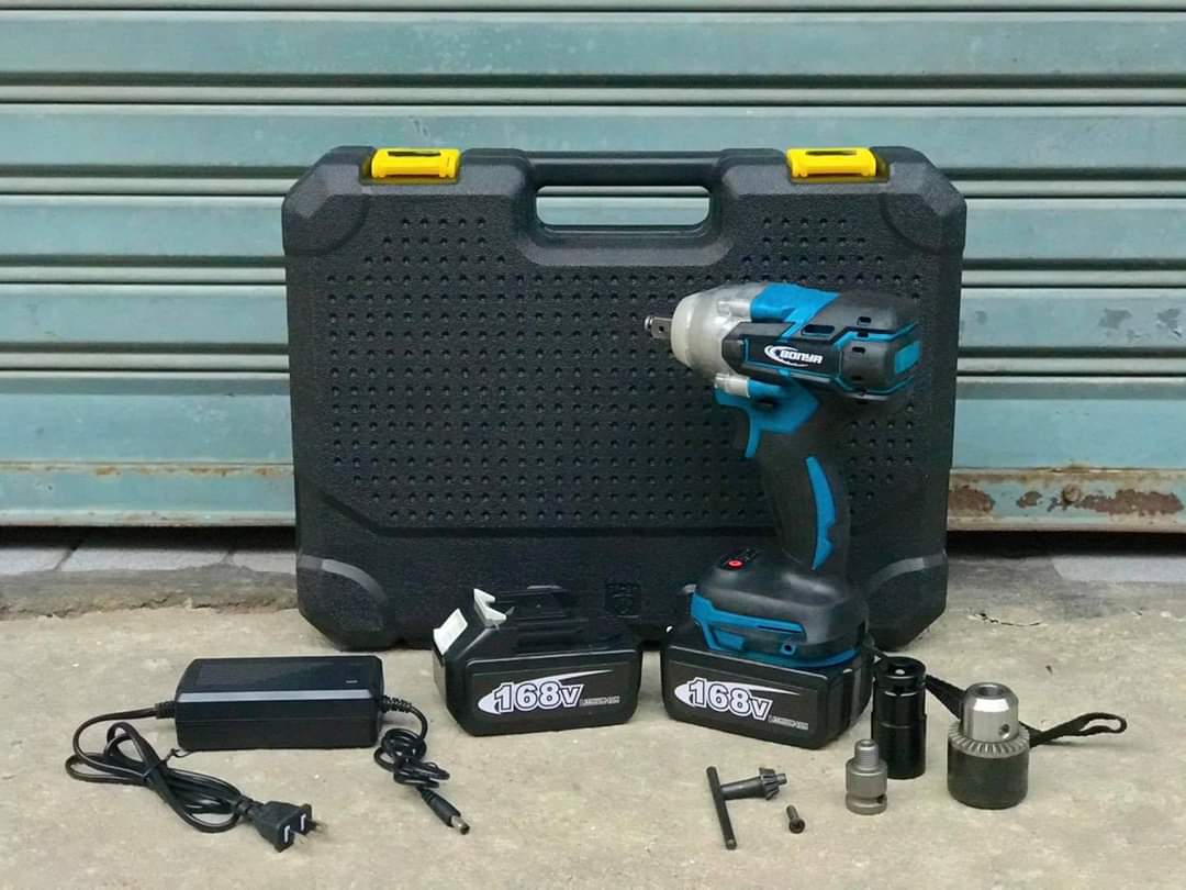 บล็อคแบตเตอรี่ 168V BONYA แถมฟรีชุดบล็อกยูโร 12 ชิ้น