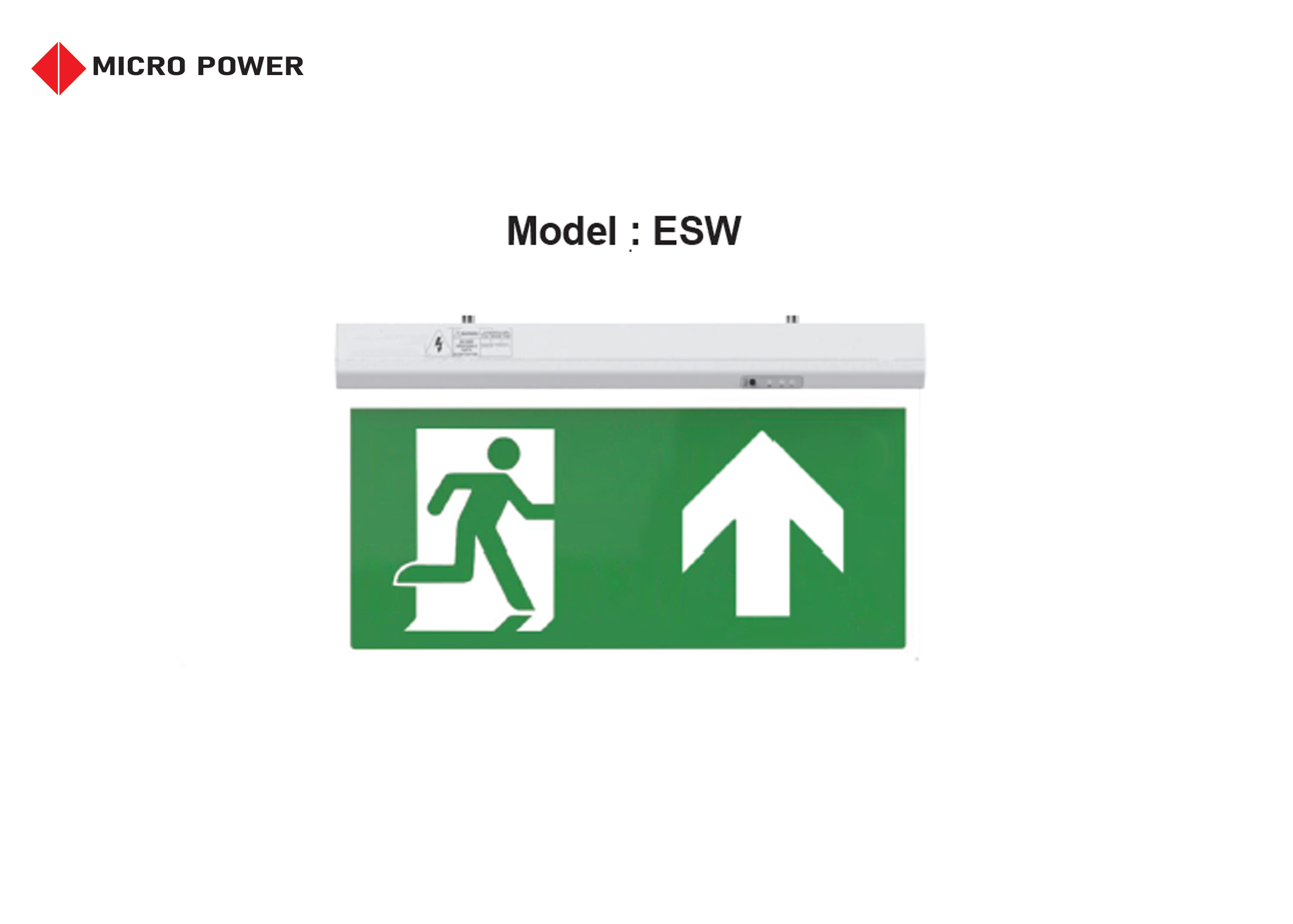ป้ายทางออกฉุกเฉินติดลอย #ESW MICRO POWER
