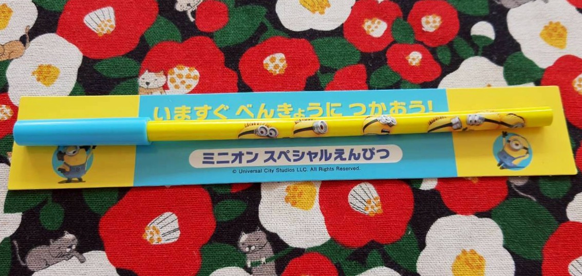 Minnion Universal city studio JAPAN ดินสอไม้ มินเนี่ยน จากญี่ปุ่น พร้อมปลอก ดินสอ