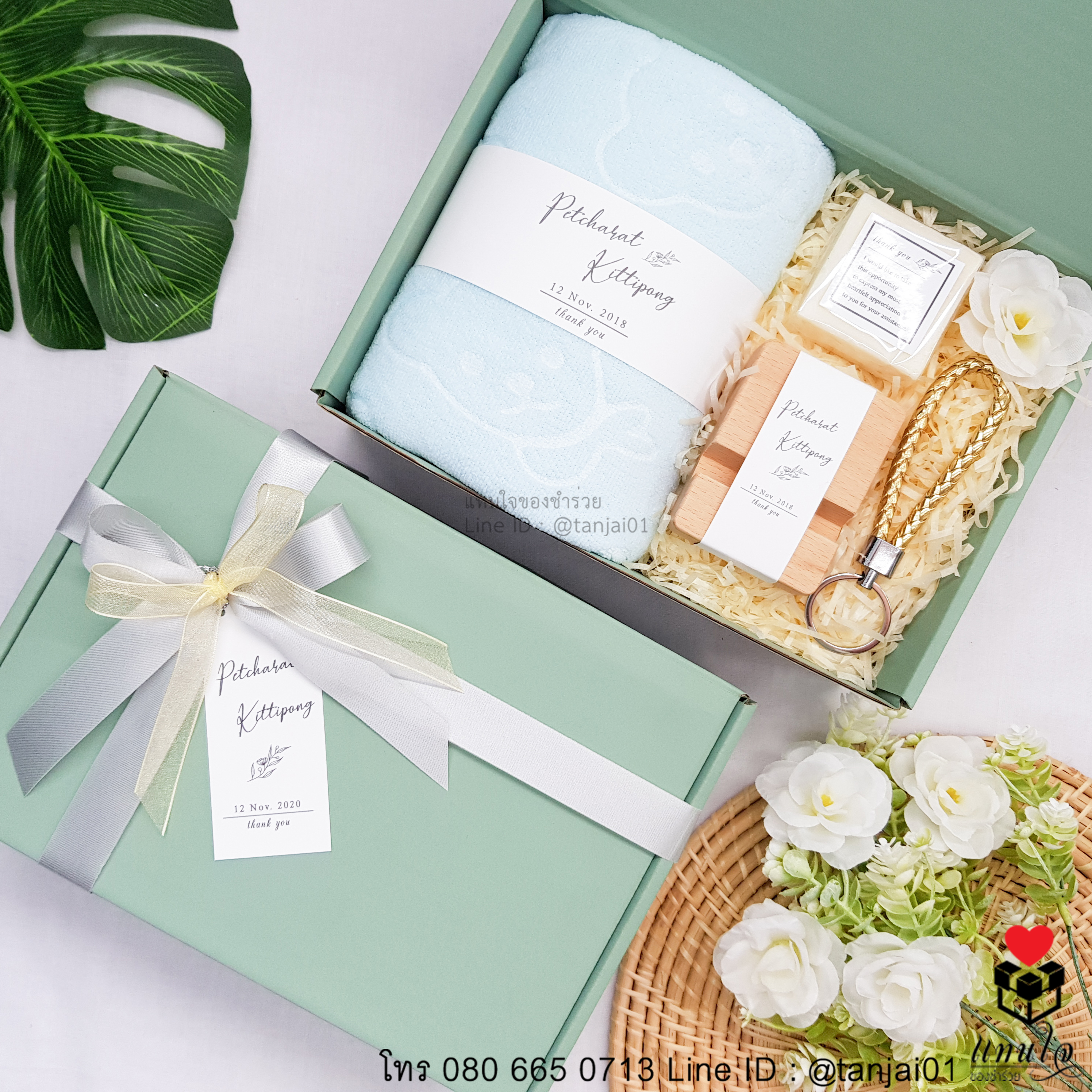 ของรับไหว้งานแต่ง ของรับไหว้เรียบๆ ไอเดียของรับไหว้ ของรับไหว้ 100 บาท ของรับไหว้ราคาส่ง ผ้าเช็ดตัวลายหมี ในกล่อง 10