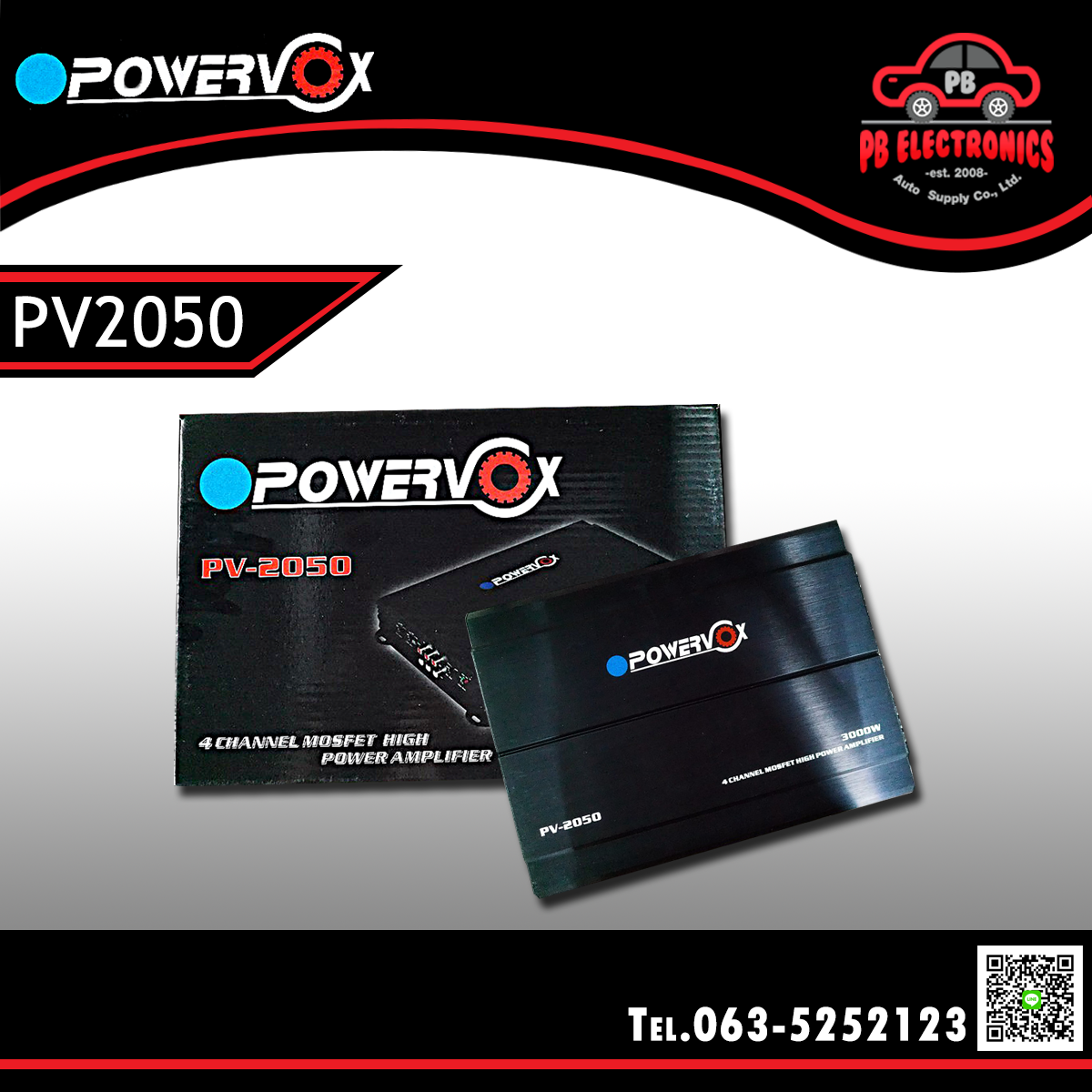 PowerAmp 4Ch Powervox รุ่น PV-2050