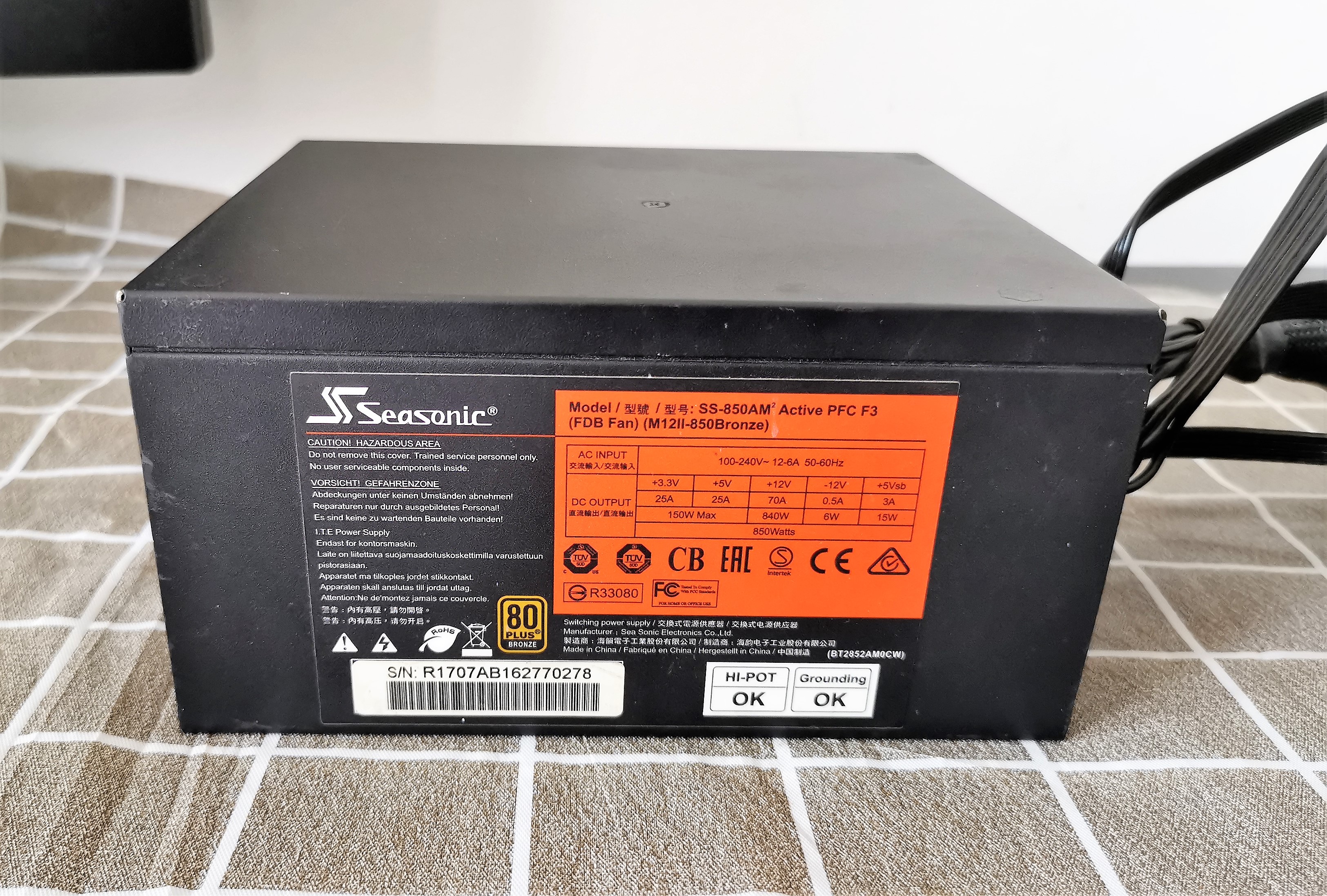 PSU Seasonic M12II SS-850AM 850W (80+ Bronze)