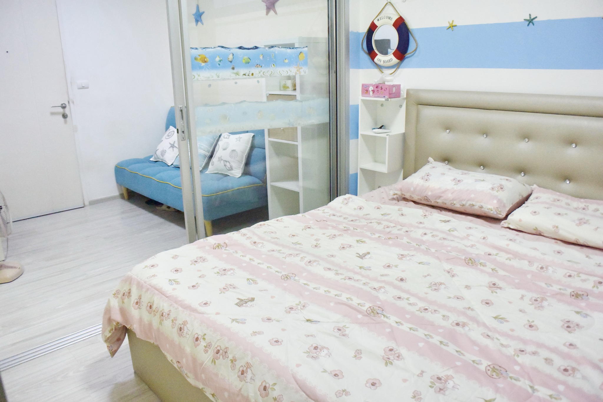 เช่า Aspire รัตนาธิเบศร์ 2 เตียง KingSize หัวนอนไม่ติดห้องใคร