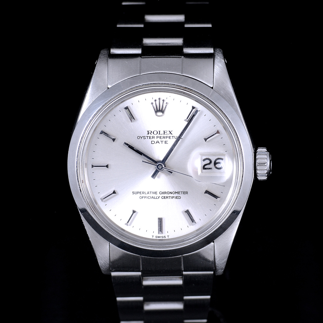 Rolex Date Ref.1500 หน้าปัดสีเงิน สายOysterแท้ ปี1974 Automatic ขนาด 34 mm