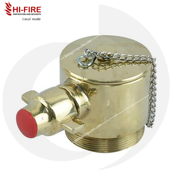 ข้อต่อทางจ่ายน้ำดับเพลิงทองเหลือง เขี้ยวเดียว สวมเร็ว เกลียวนอก