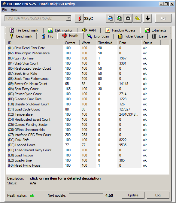 HDD NB Toshiba 750GB