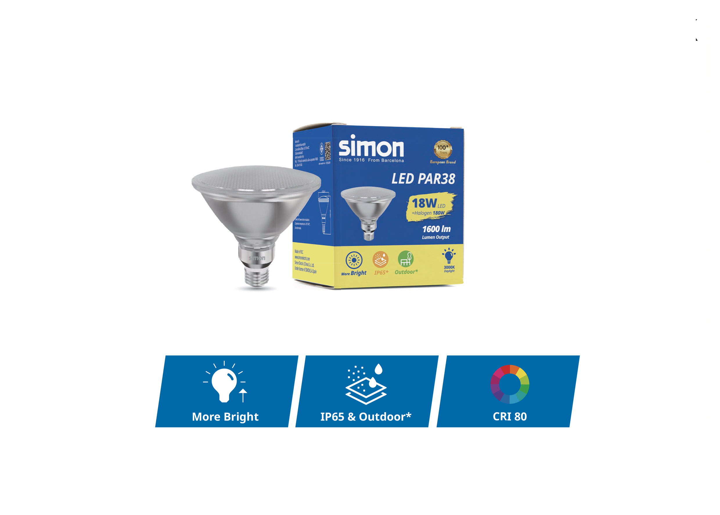 หลอดLED Par38 18W SIMON