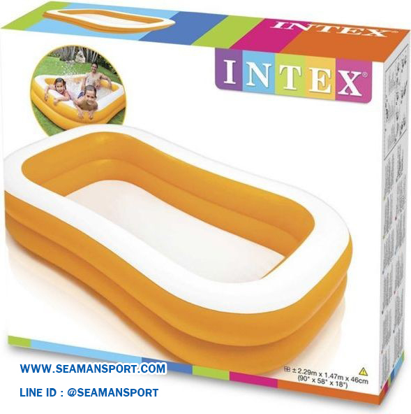 Intex 57181 สระว่ายน้ำเป่าลมสีส้ม