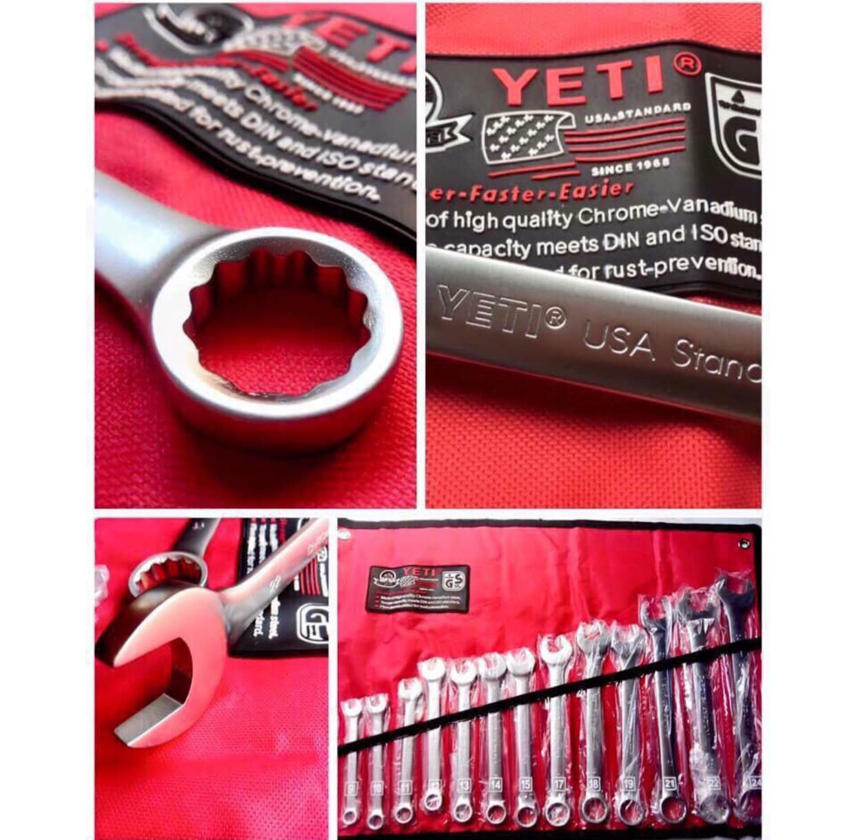 ประแจแหวนข้างปากตาย YETI 8-24 mm