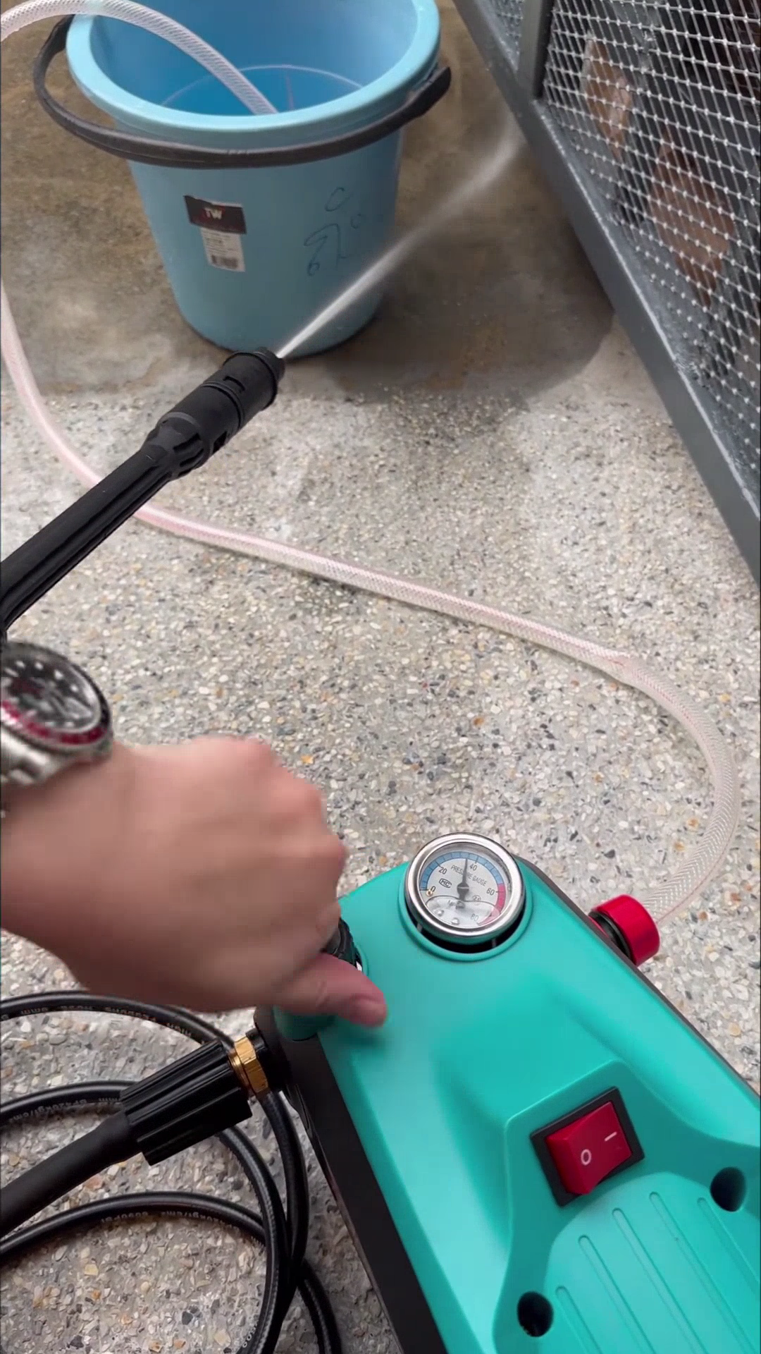 เครื่องฉีดน้ำปรับแรงดันได้ 0-420 บาร์เต็ม ยี่ห้อ Bonchi ล้างรถ ล้างแอร์ ล้างพื้น ตัวเดียวจบ