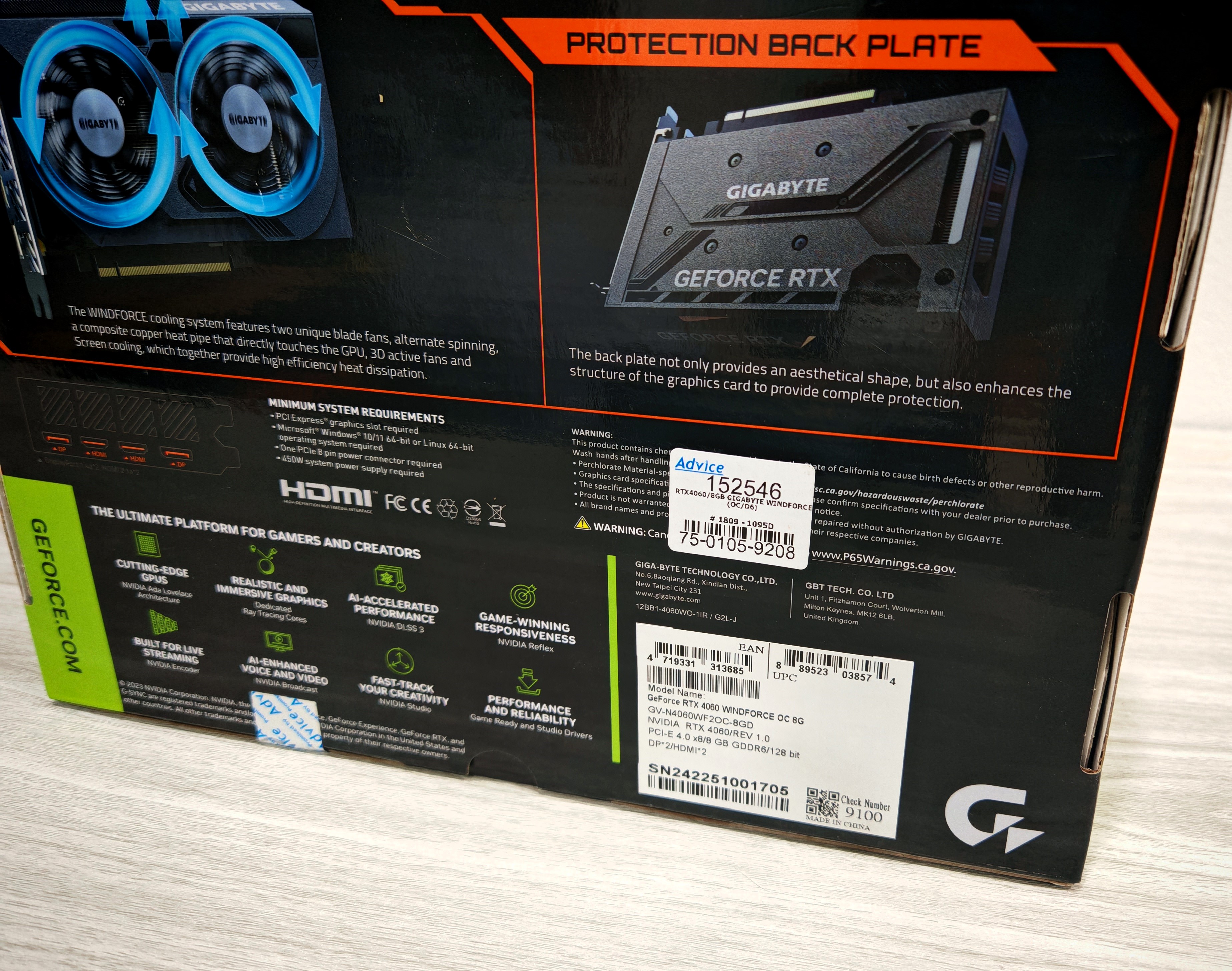 Gigabyte RTX 4060 WINDFORCE OC 8GB GDDR6