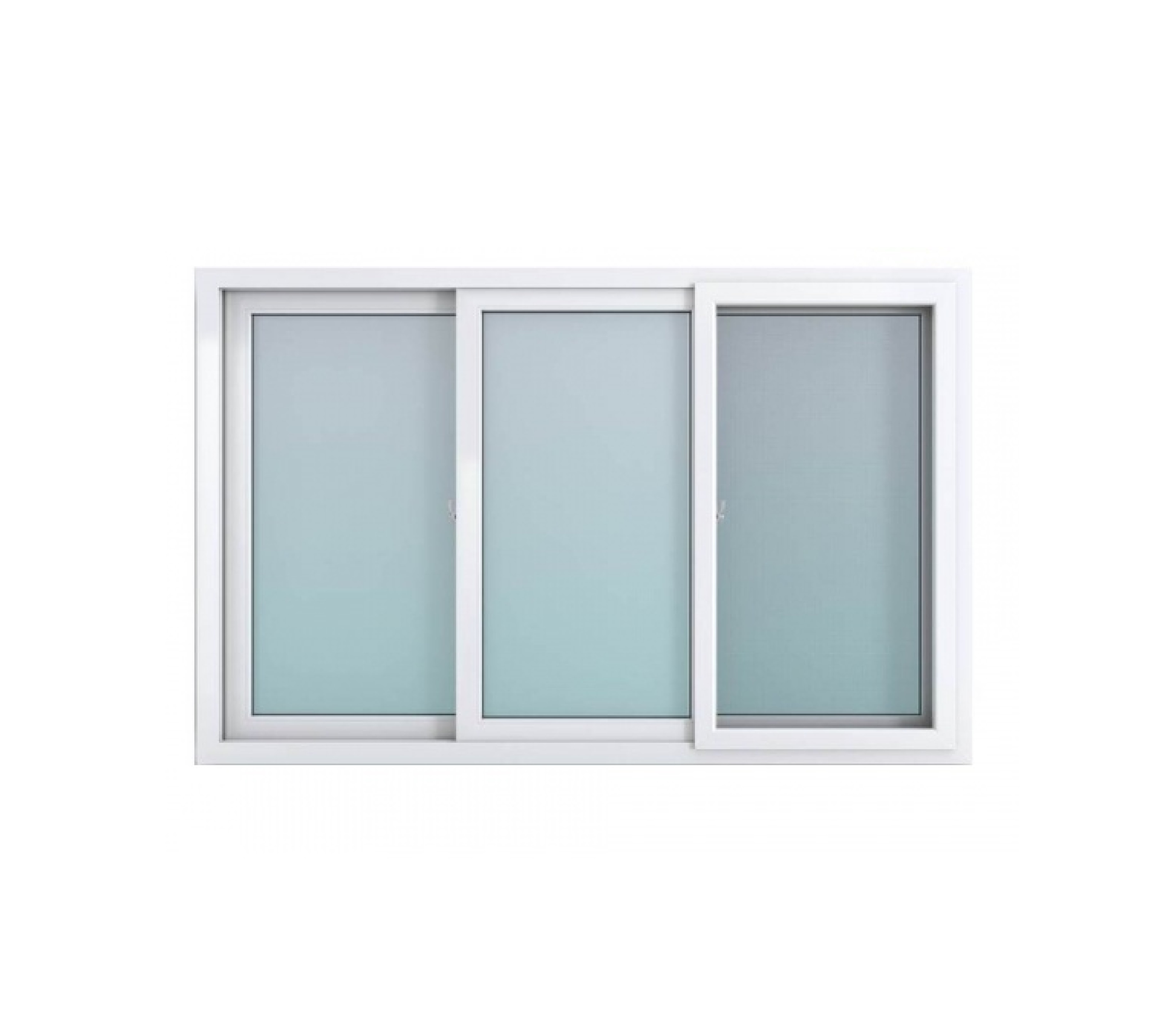 HOFFEN หน้าต่างไวนิล บานเลื่อน SFS W4 180x110ซม. สีขาว พร้อมมุ้ง