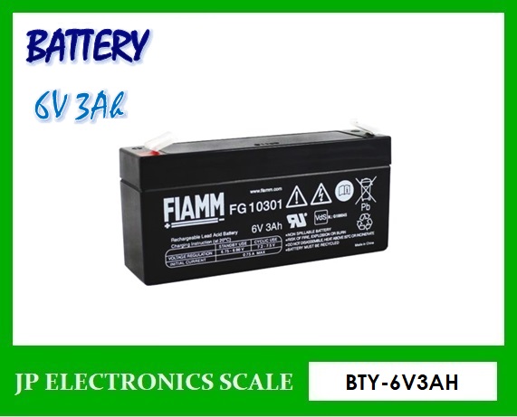 แบตเตอรี่อะไหล่เครื่องชั่ง แบตหน้าจอเครื่องชั่ง BATTERY 6V 3Ah
