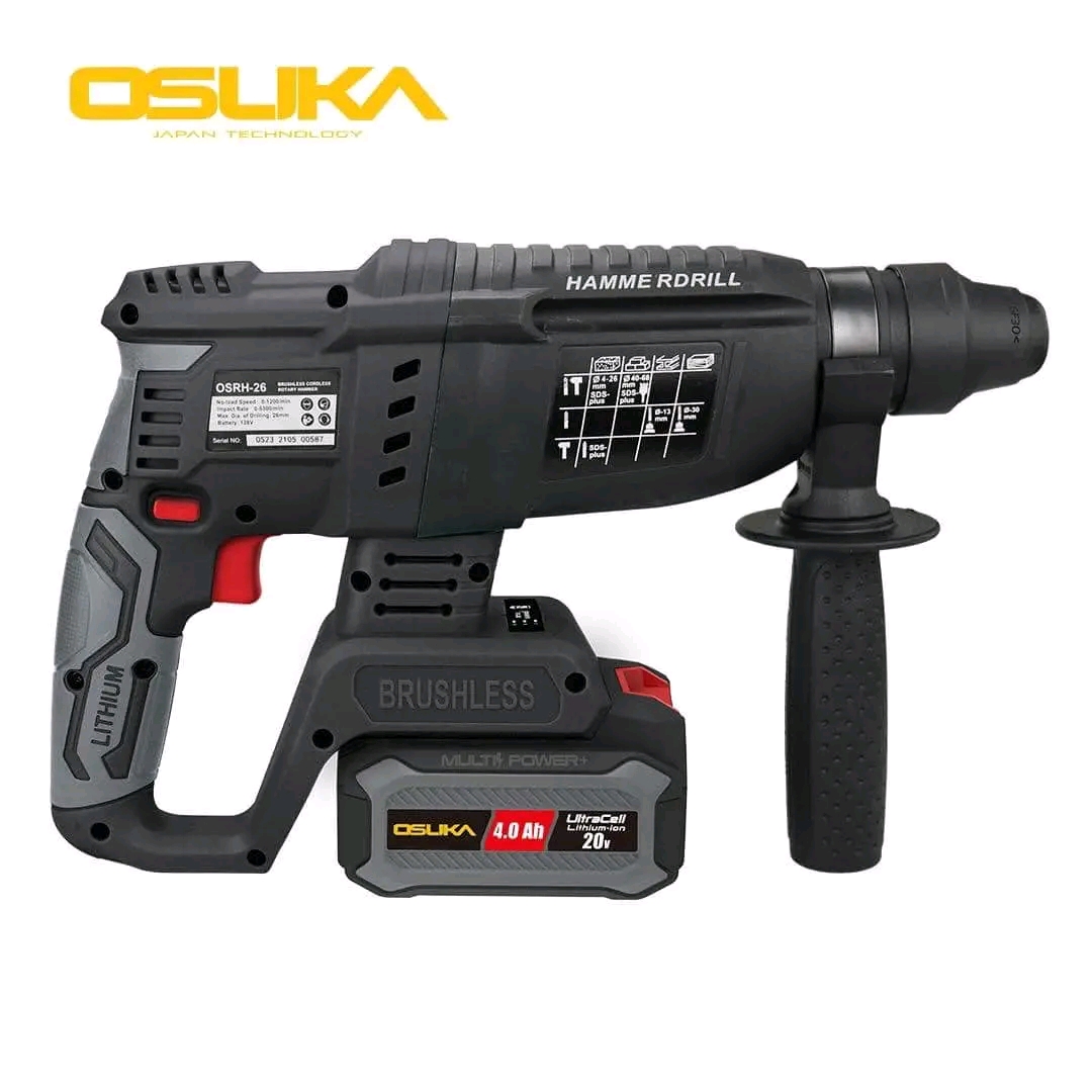 สว่านโรตารี่ไร้สาย 20V ยี่ห้อ OSUKA รุ่น OCRH851-M1 เจาะ สกัด เจาะกระแทก