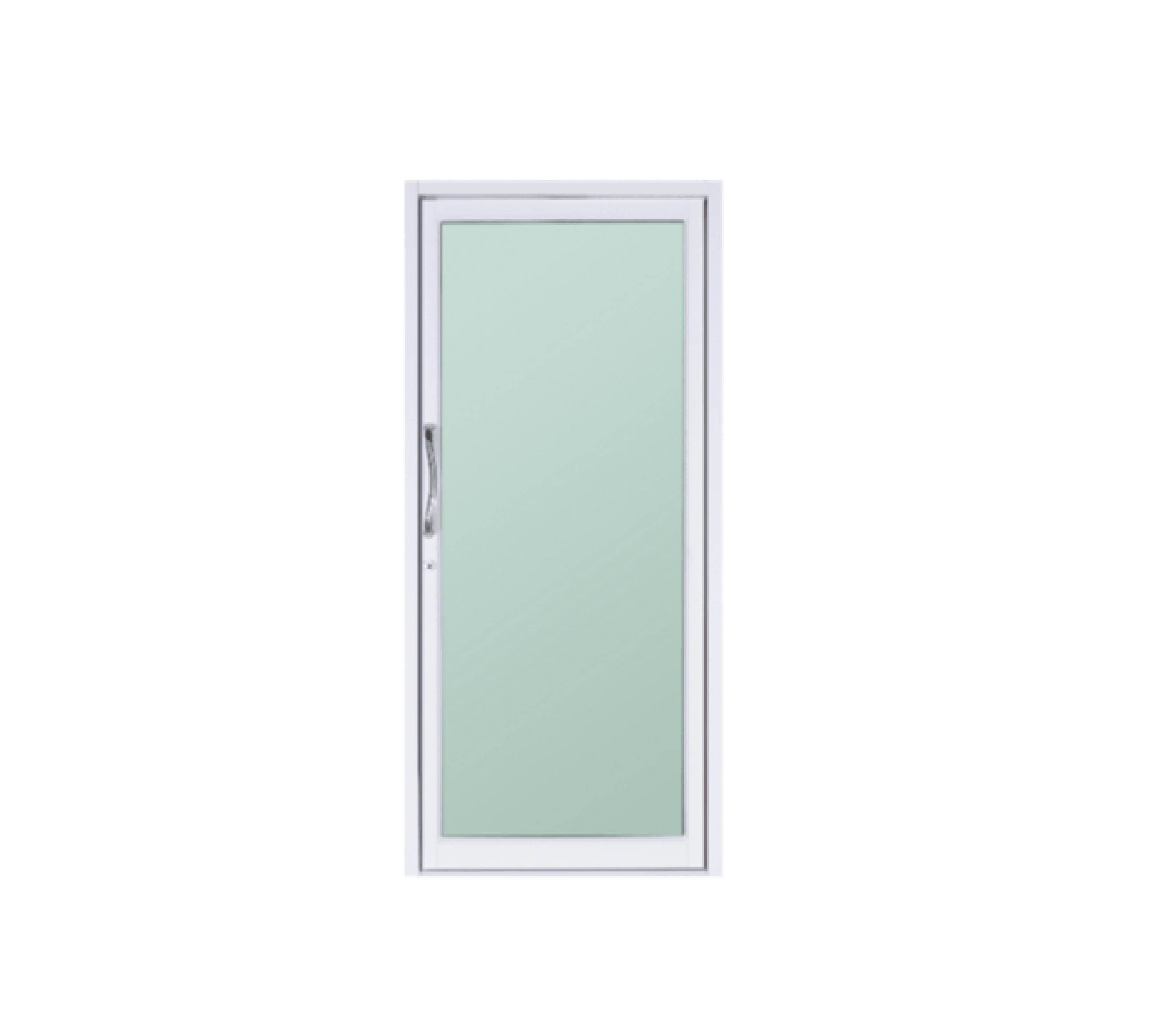 A PLUS PLATINUM ประตูอะลูมิเนียม บานสวิงเดี่ยว A-P/012 100x205ซม. สีขาว