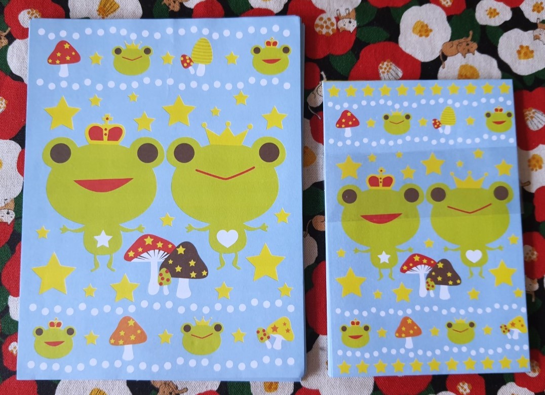 kero kero cream cream set กระดาษเขียนจดหมาย พร้อมซอง + โปสการ์ด น้องกบ ครีม ครีม จากญี่ปุ่น กระดาษSize : 18 x 14 cm 19 แผ่น + ซอง 14.5 x 10 cm + Post card 1 ใบ