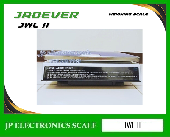 เครื่องชั่งดิจิตอล 30kg ตาชั่งดิจิตอล30kg เครื่องชั่งน้ำหนักดิจิตอล 30กิโลกรัม เครื่องชั่งดิจิตอล30กิโล ตาชั่ง30กิโล ค่าละเอียด2g ยี่ห้อ JADEVER รุ่น JWL II-30K จานชั่ง 294x228mm.