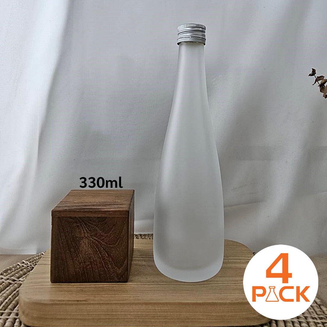 (กล่องละ30ใบ)ขวดแก้ว 330ml +ฝาเกลียว รุ่นนวลน้อย