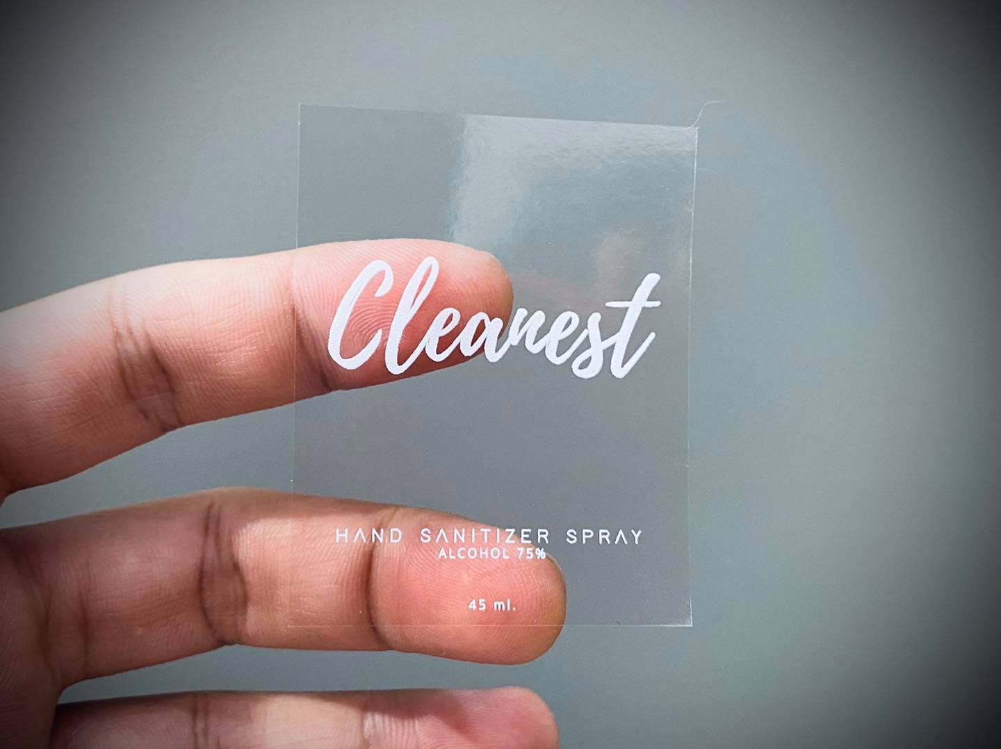 สติ๊กเกอร์ใสรองพื้นหมึกขาว หมึกขาว พิมพ์หมึกขาว