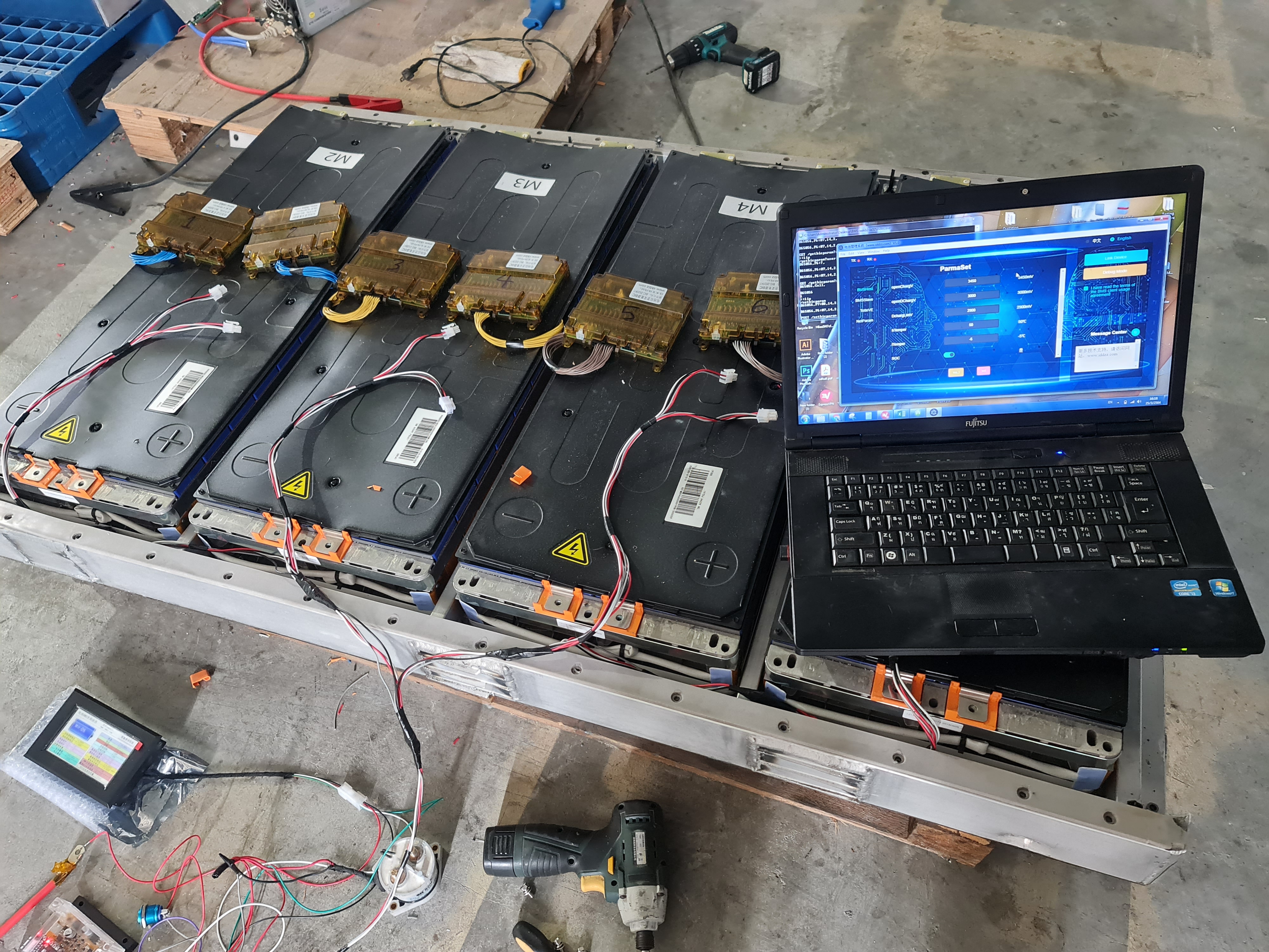 แบตเตอรี่ลิเทียม 350v 32kw ประกอบตามสั่ง ระบบ HV