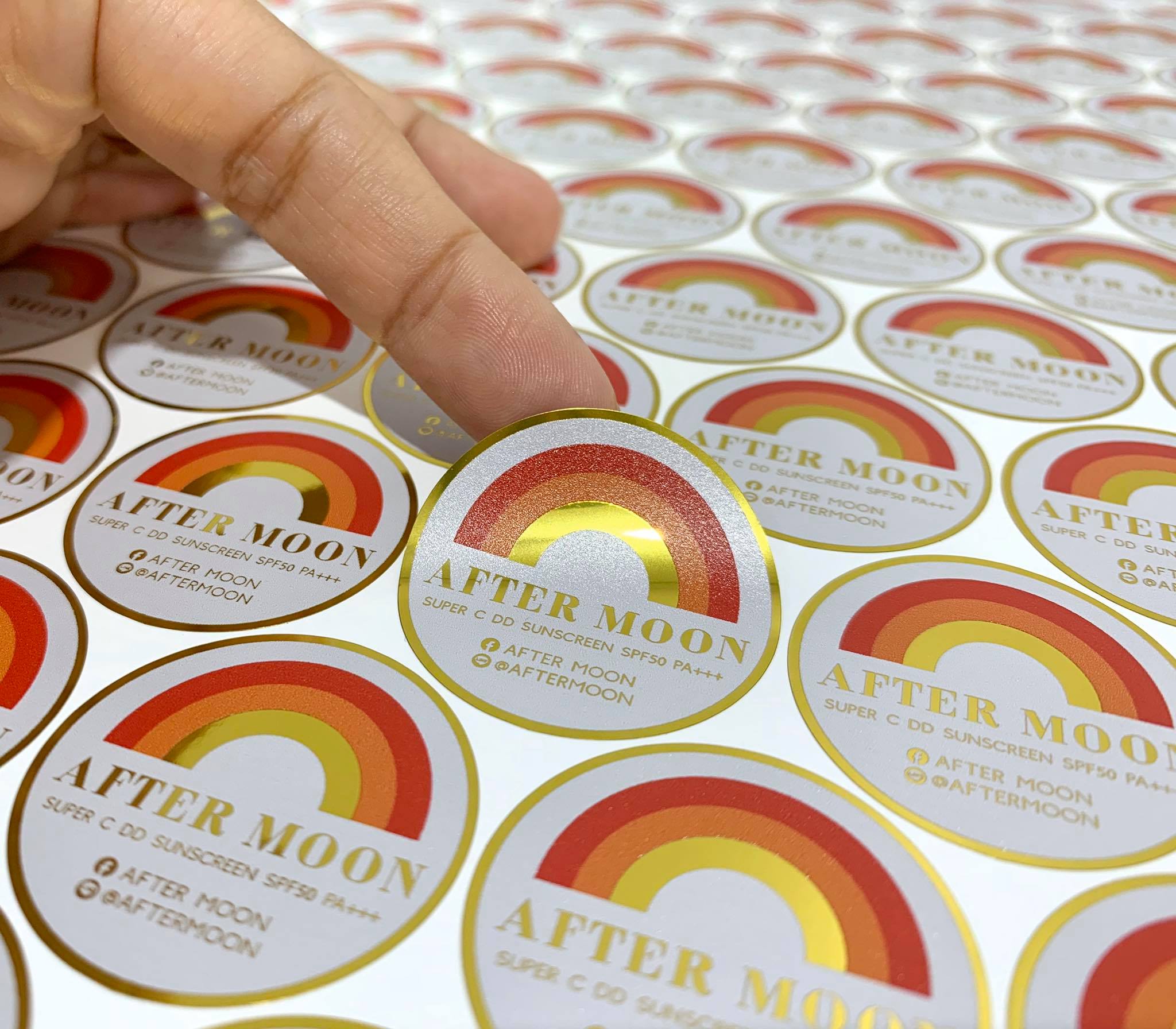 สติ๊กเกอร์ฉลากสินค้าฟรอยทอง ฟอยล์