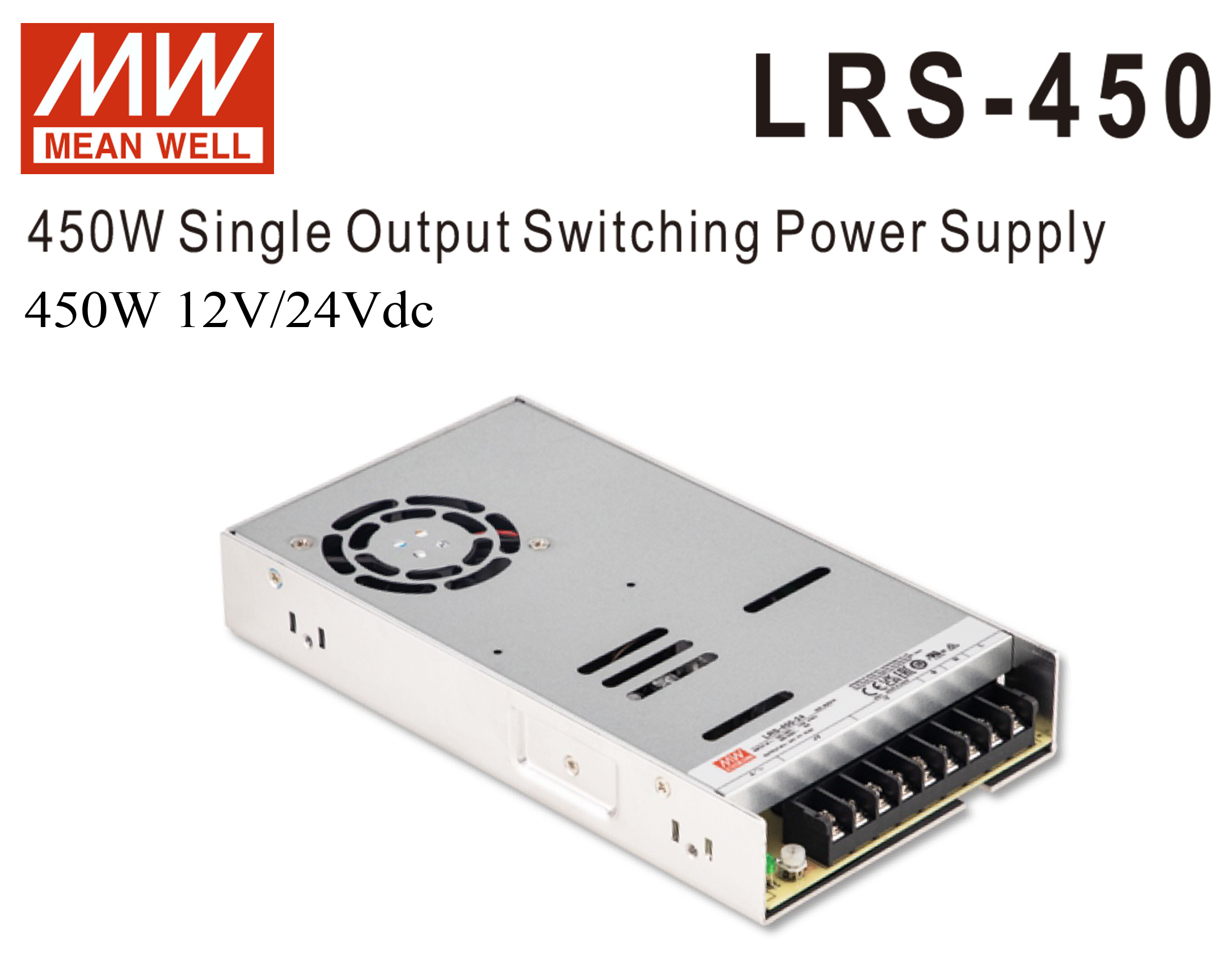 หม้อแปลง Switching Meanwell 450W 12/24Vdc
