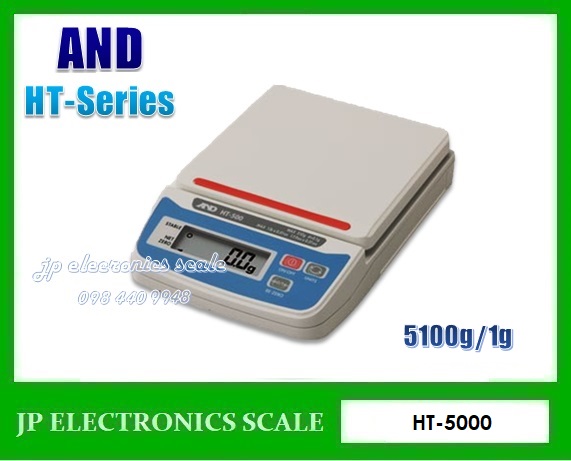 เครื่องชั่งละเอียดสูง5100g เครื่องชั่งคุณภาพสูง5100กรัม เครื่องชั่งน้ำหนัก5100g ตาชั่งดิจิตอล5100g เครื่องชั่งดิจิตอล5100g ละเอียด1g ยี่ห้อ AND รุ่น HT-5000 จานชั่งขนาด 13.2 x13cm.