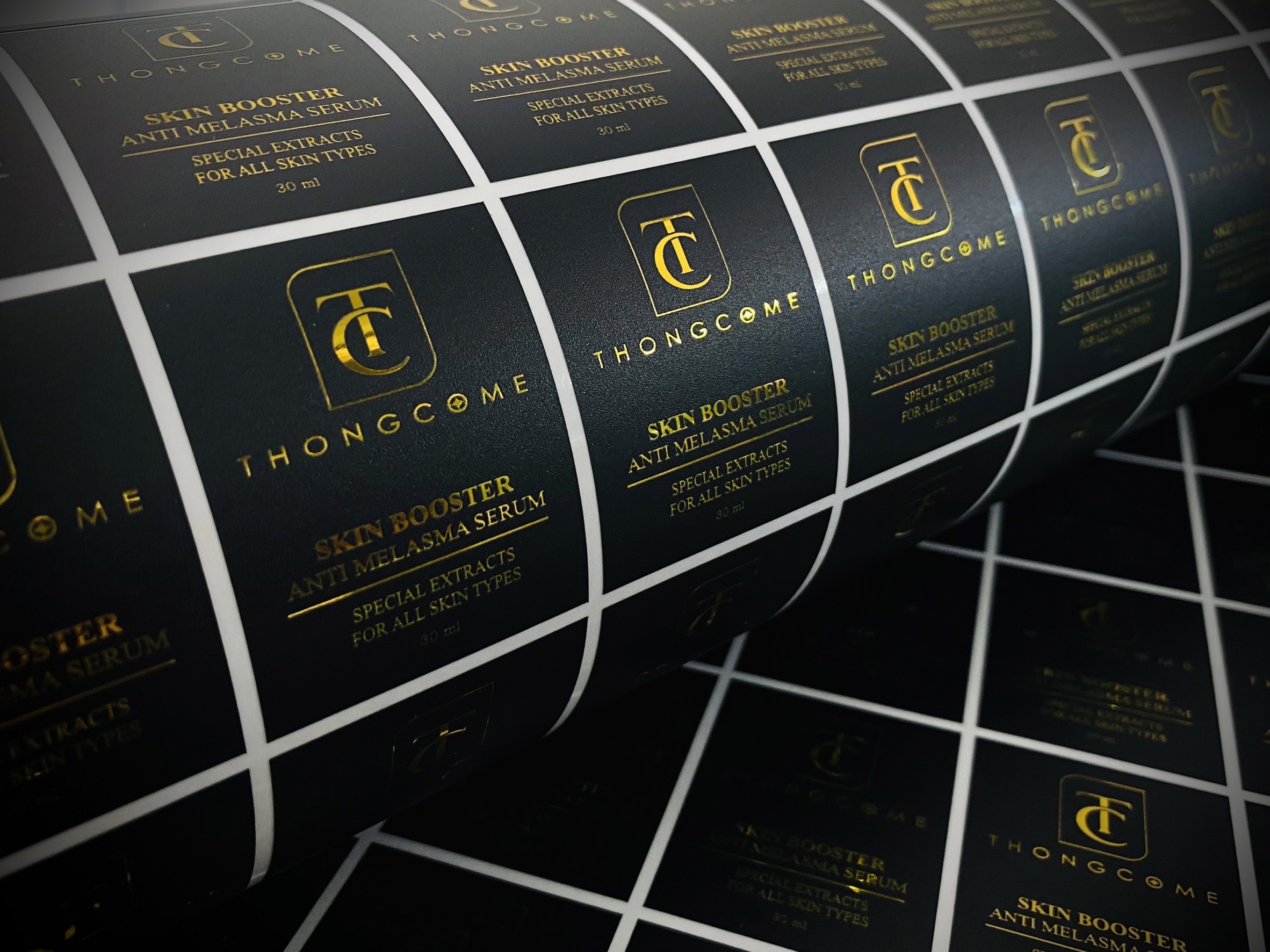 สติ๊กเกอร์ฉลากสินค้าฟรอยทอง ฟอยล์