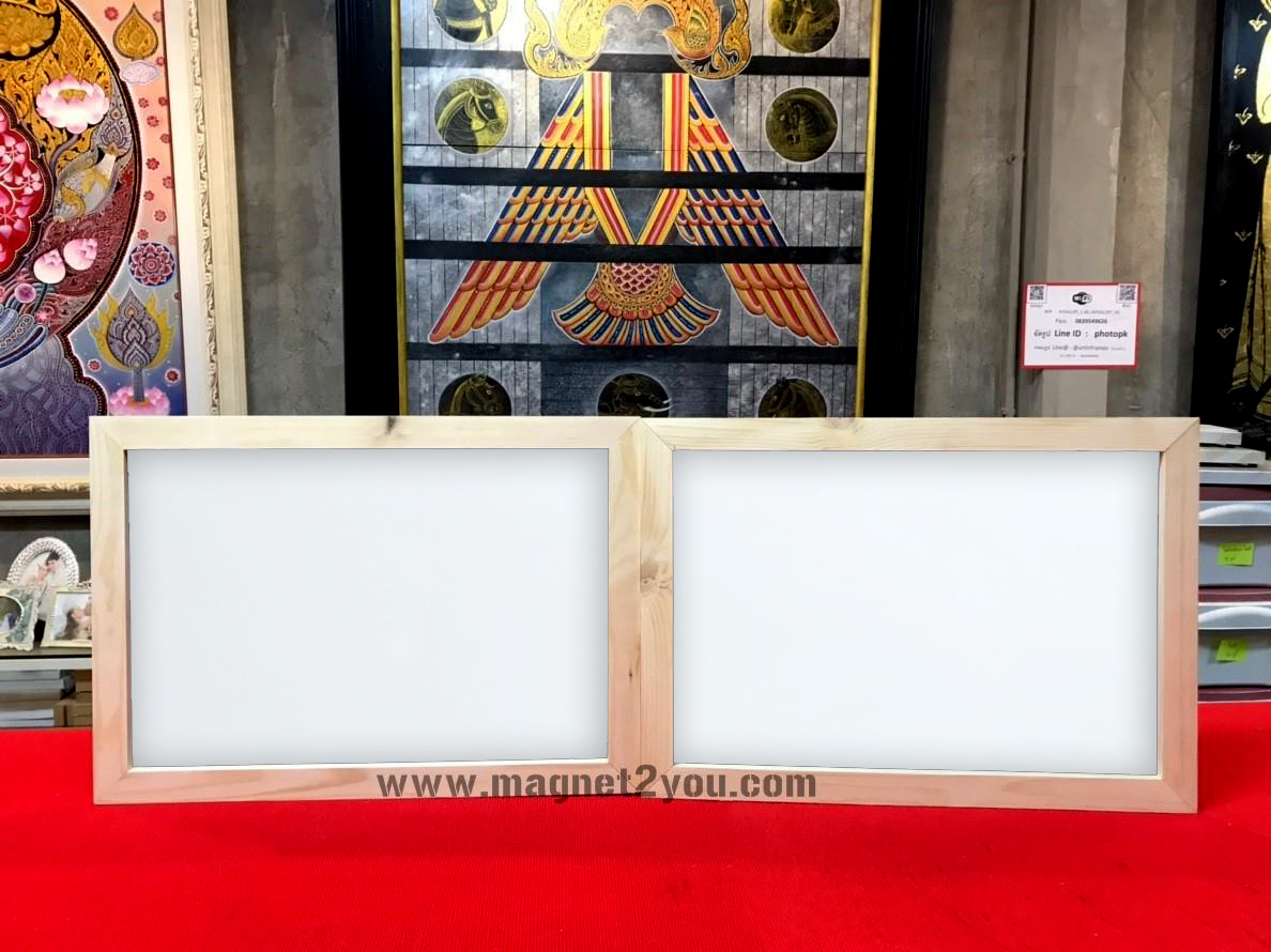 กระดานไวท์บอร์ด 50x70 ติดผนังเลือกสีกรอบได้
